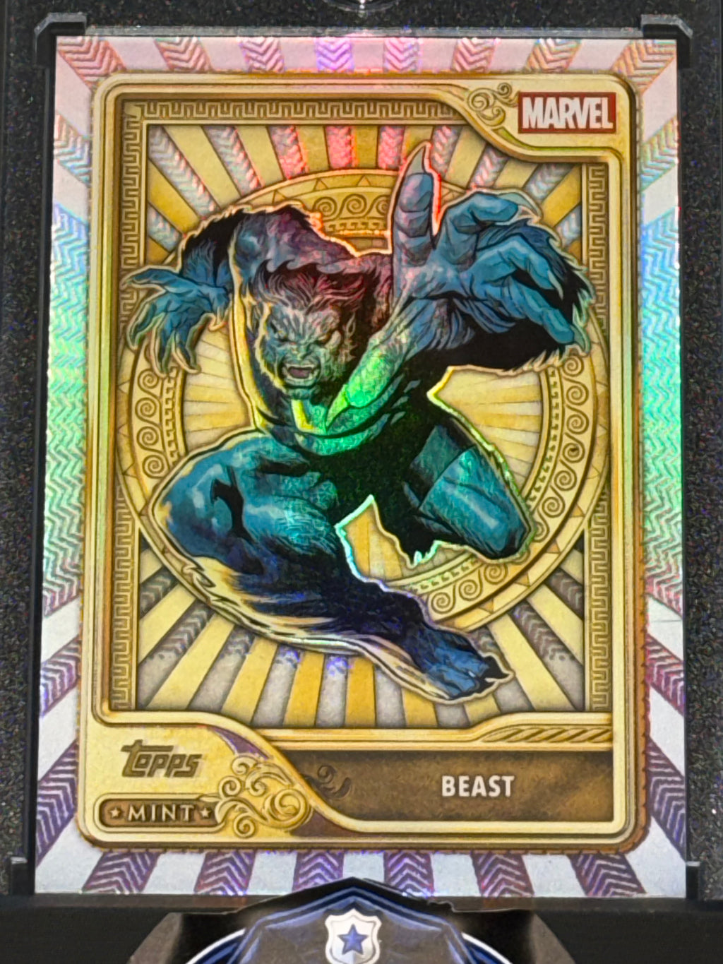 Topps 2026 Mint Marvel Beast Gold Rainbow Refractor Card #81