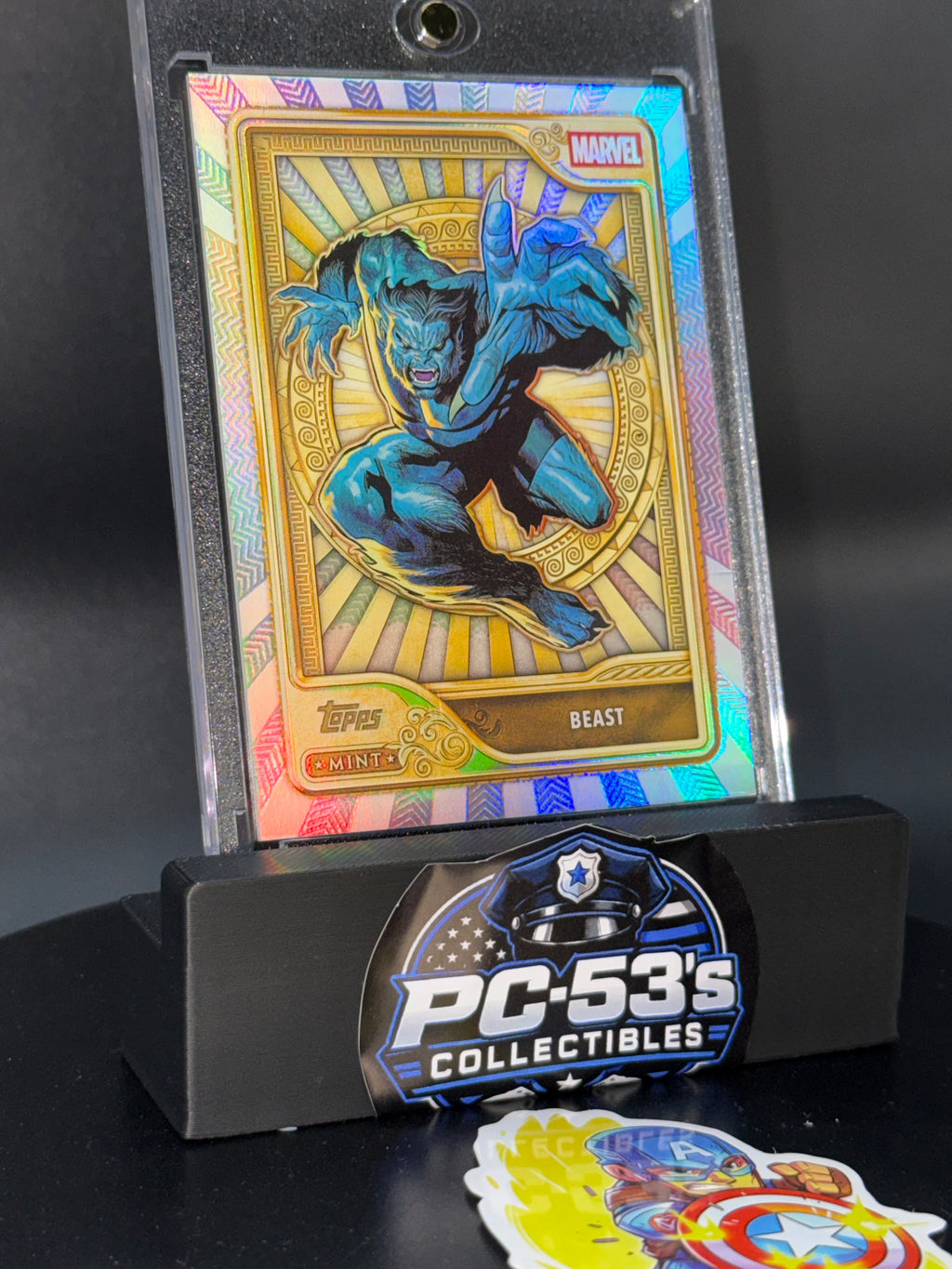 Topps 2026 Mint Marvel Beast Gold Rainbow Refractor Card #81