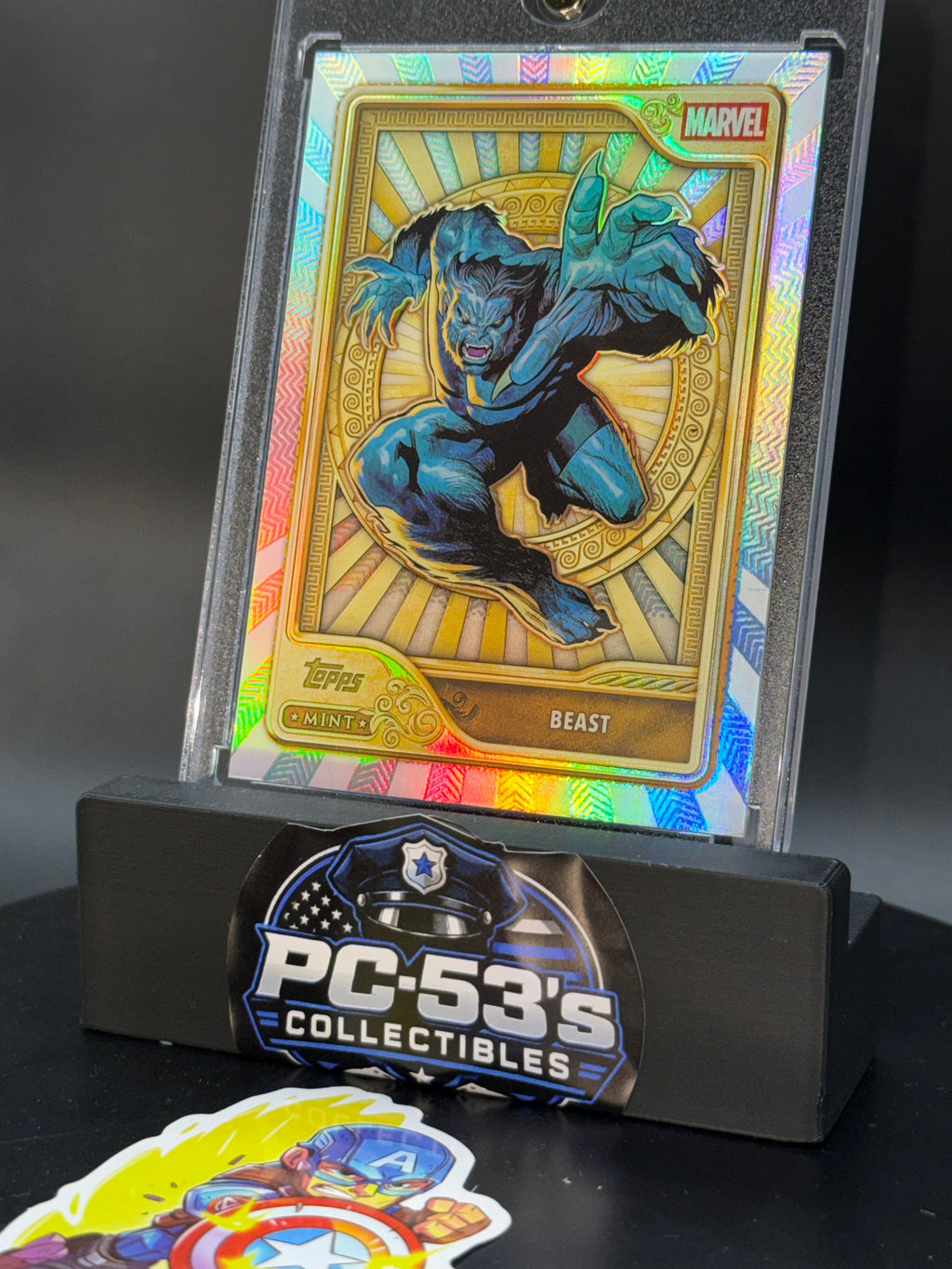 Topps 2026 Mint Marvel Beast Gold Rainbow Refractor Card #81