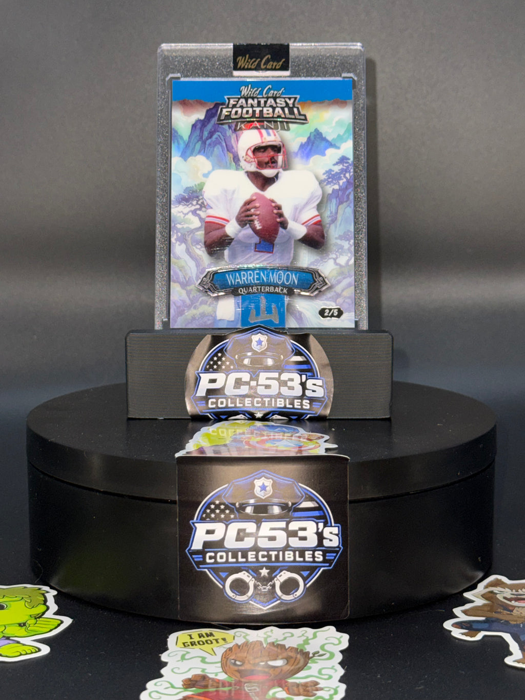Wild Card 2026 Fantasy Football Kanji Rainbow Mountain Blue Warren Moon 2/5