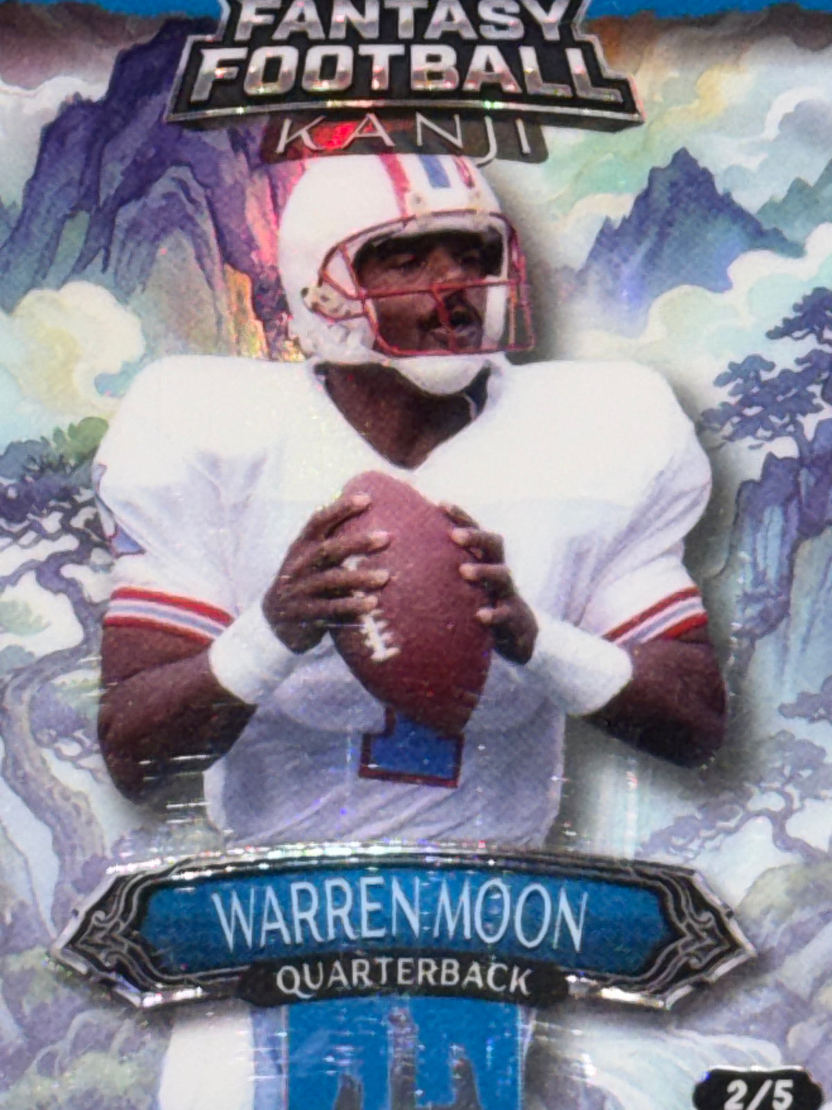 Wild Card 2026 Fantasy Football Kanji Rainbow Mountain Blue Warren Moon 2/5