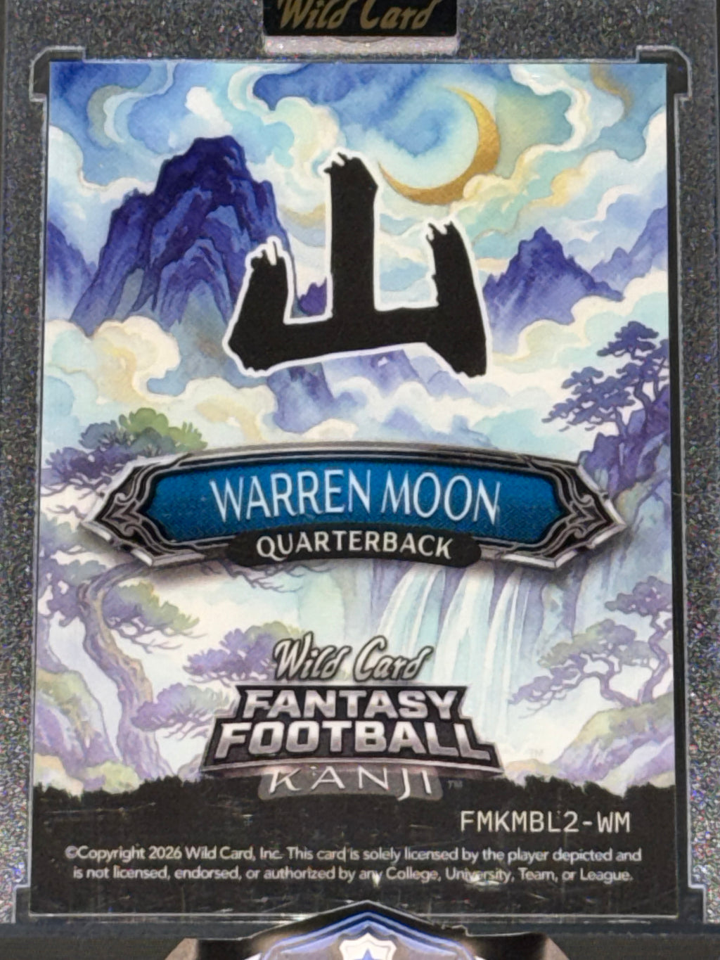 Wild Card 2026 Fantasy Football Kanji Rainbow Mountain Blue Warren Moon 2/5