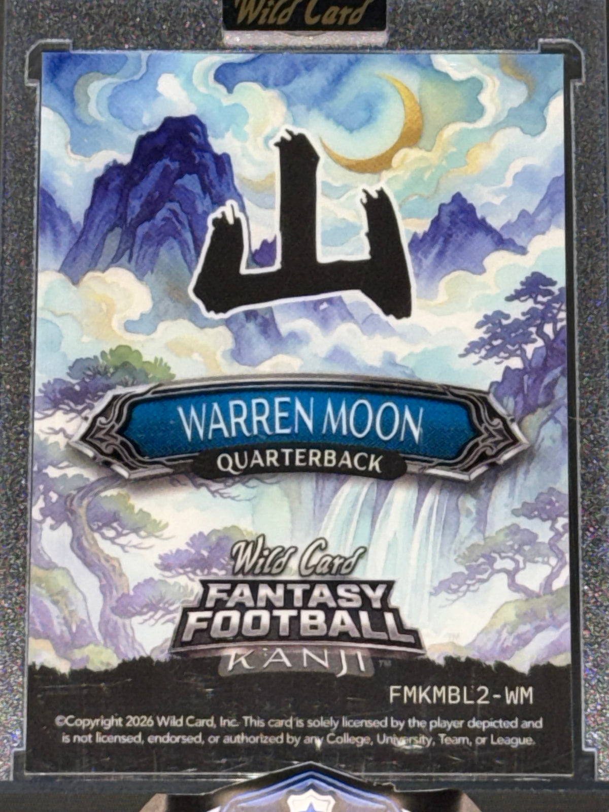 Wild Card 2026 Fantasy Football Kanji Rainbow Mountain Blue Warren Moon 2/5