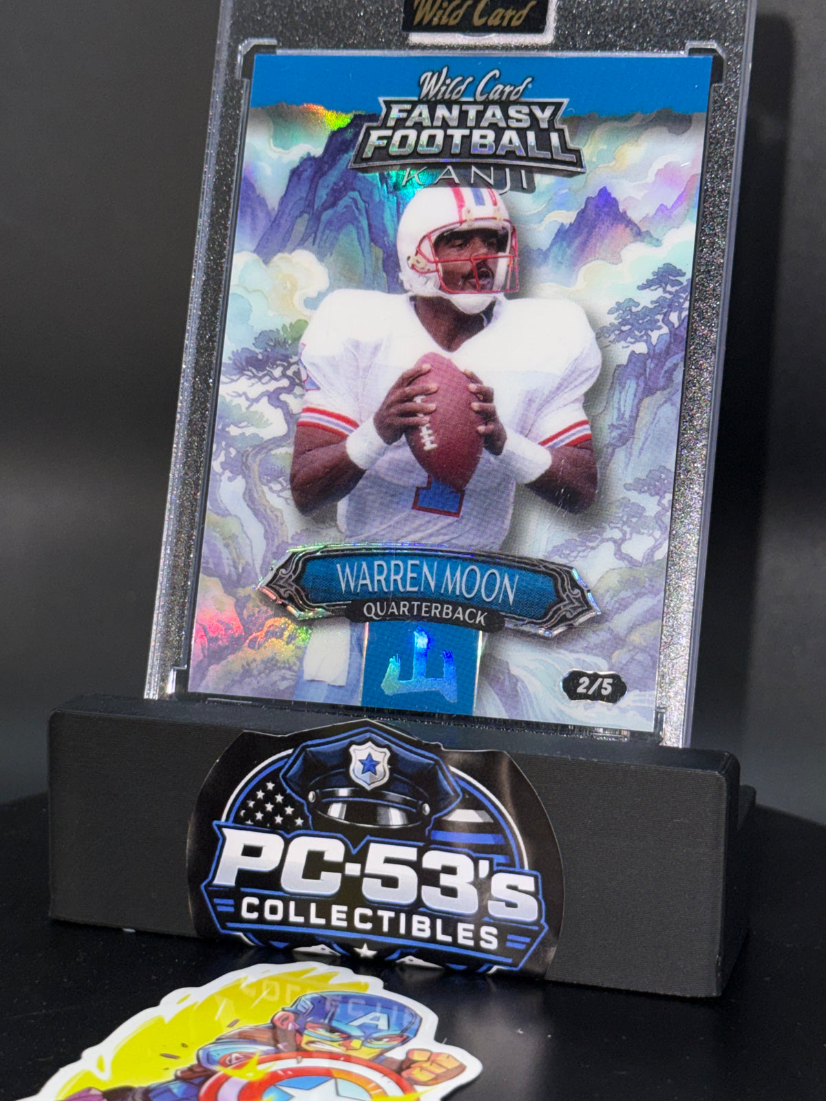 Wild Card 2026 Fantasy Football Kanji Rainbow Mountain Blue Warren Moon 2/5
