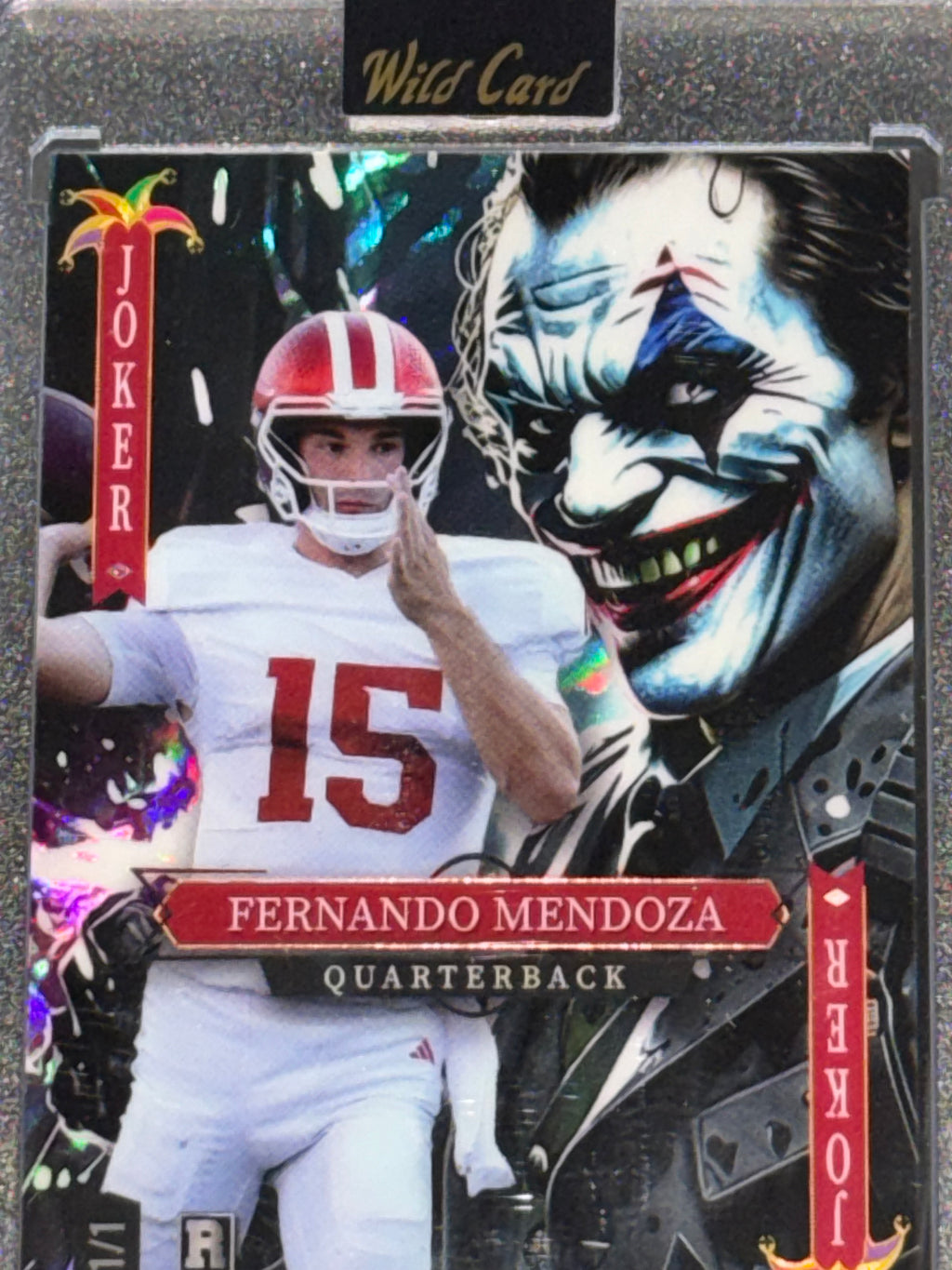 Wild Card 2025 Jokers Wild Crystal Holo Fernando Mendoza 1/1