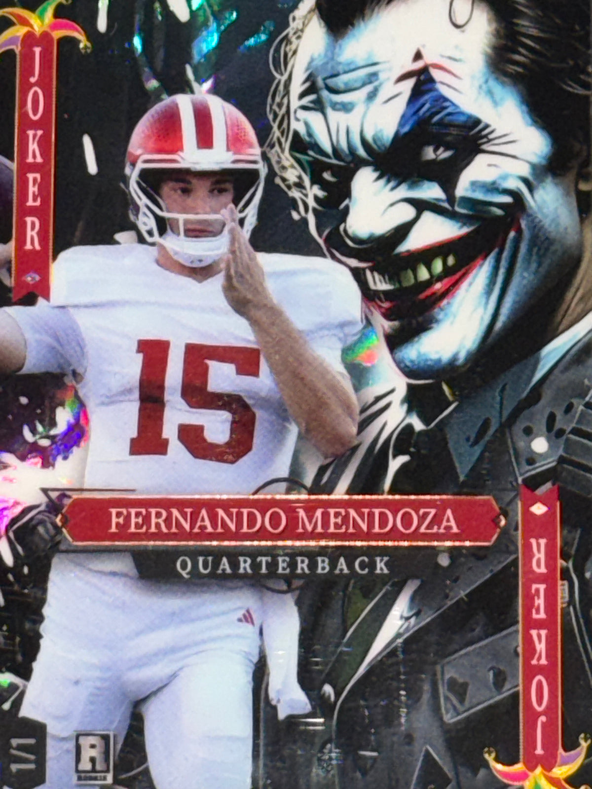 Wild Card 2025 Jokers Wild Crystal Holo Fernando Mendoza 1/1