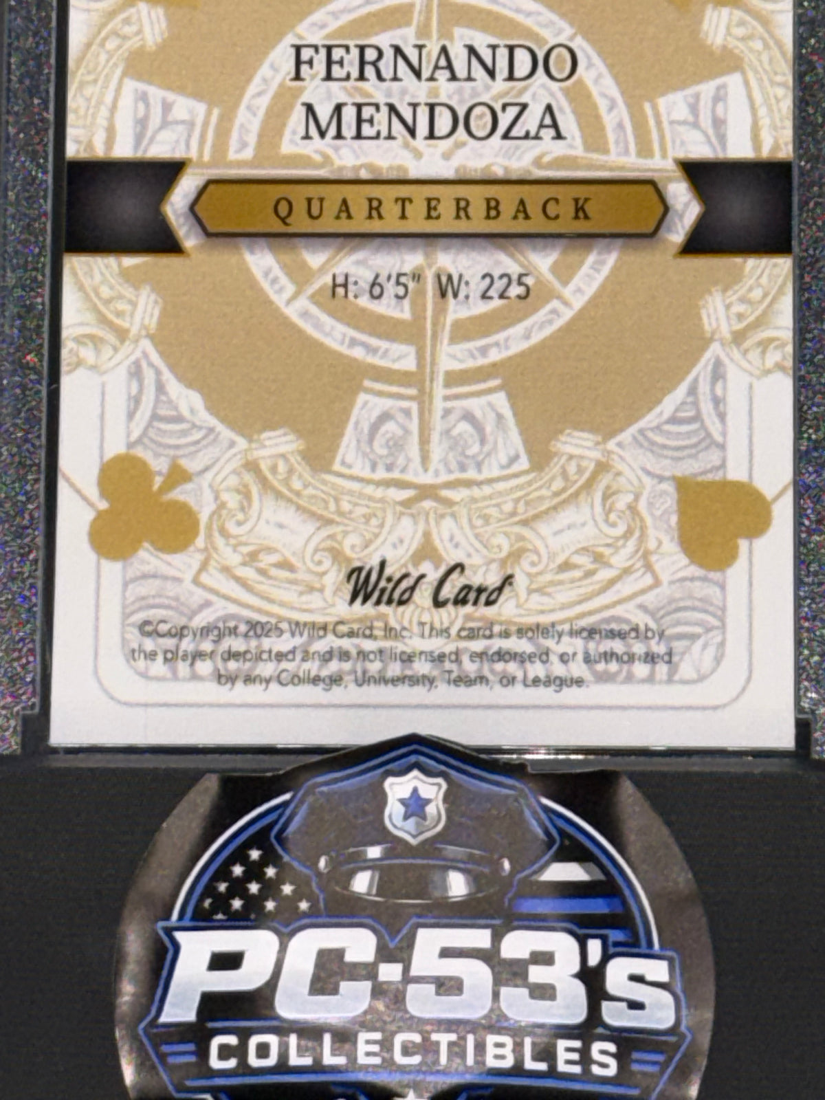 Wild Card 2025 Jokers Wild Crystal Holo Fernando Mendoza 1/1