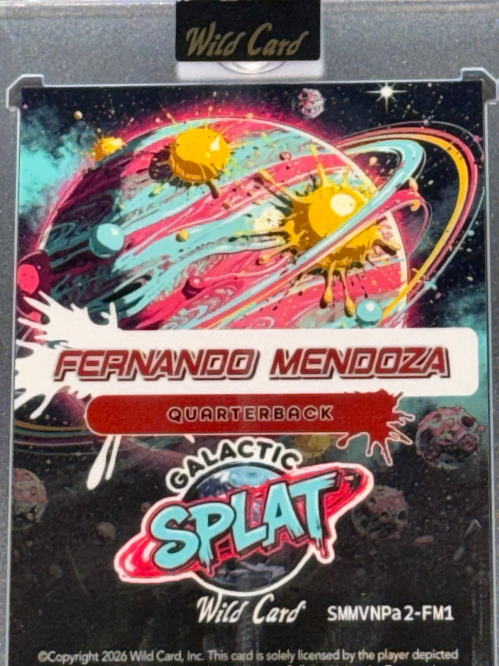 Wild Card 2026 Galactic Splat Kaleidoscope Fernando Mendoza 1/1