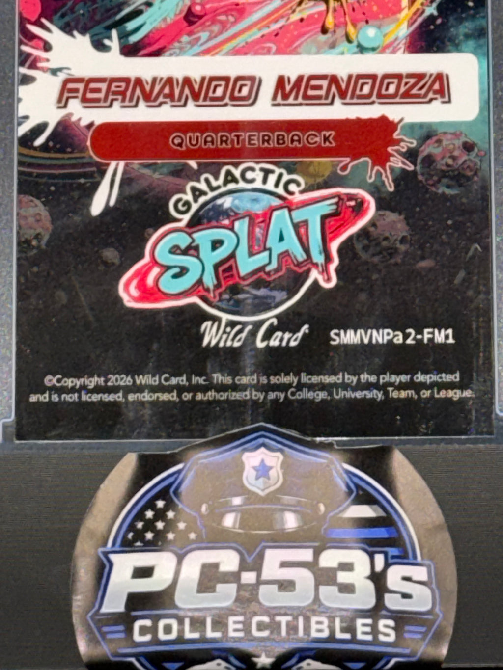 Wild Card 2026 Galactic Splat Kaleidoscope Fernando Mendoza 1/1
