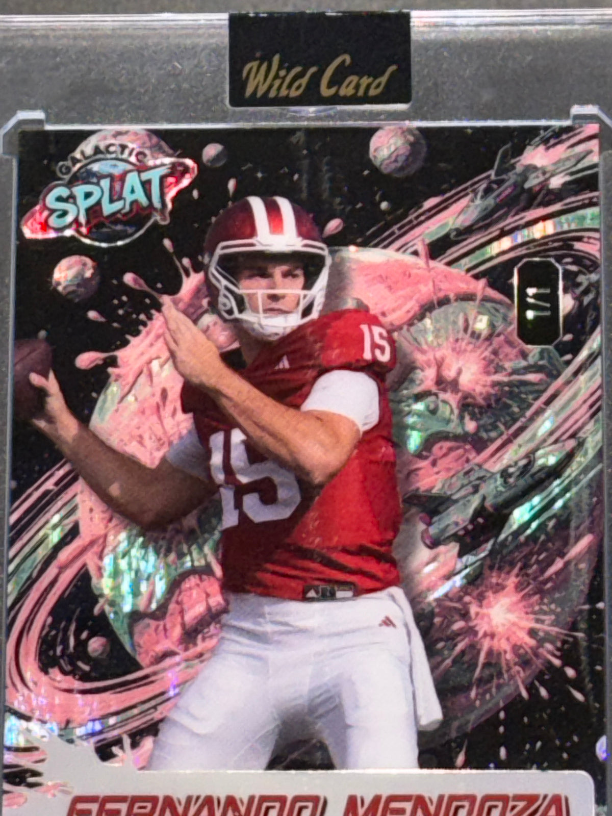 Wild Card 2026 Football Galactic Splat Island Holo Fernando Mendoza 1/1
