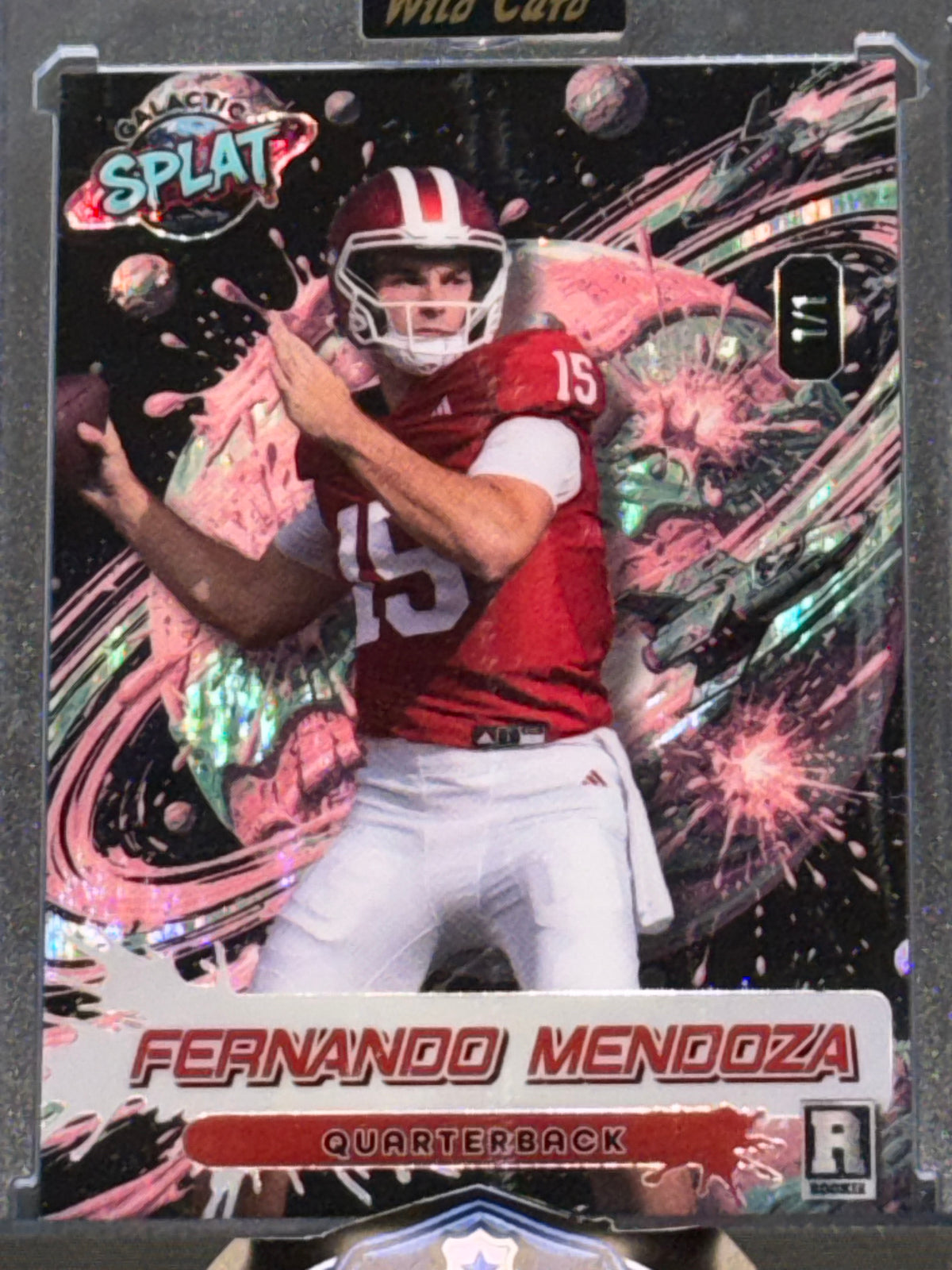 Wild Card 2026 Football Galactic Splat Island Holo Fernando Mendoza 1/1