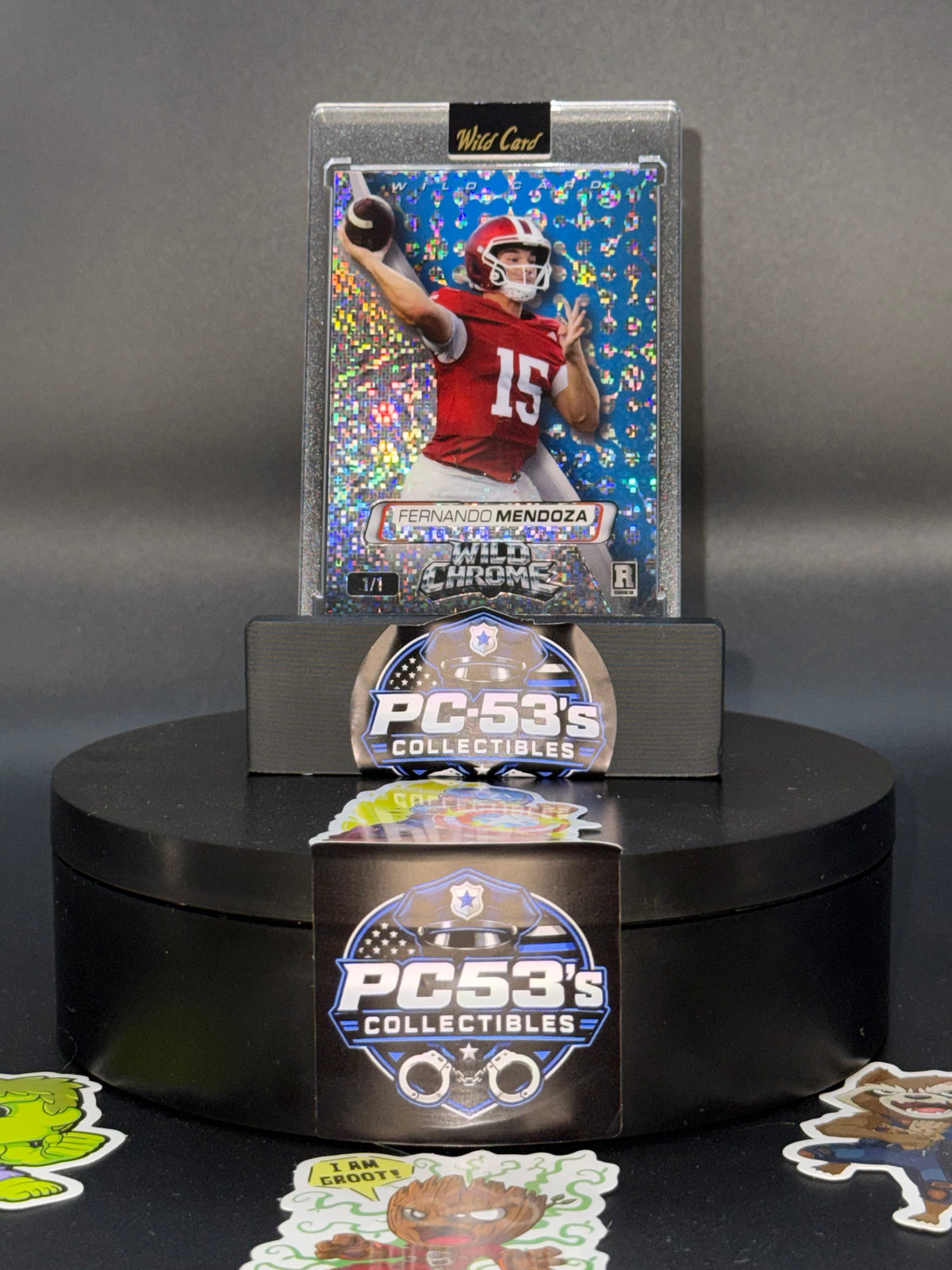 Wild Card 2026 Wild Chrome Blue Sparkles Fernando Mendoza 1/1