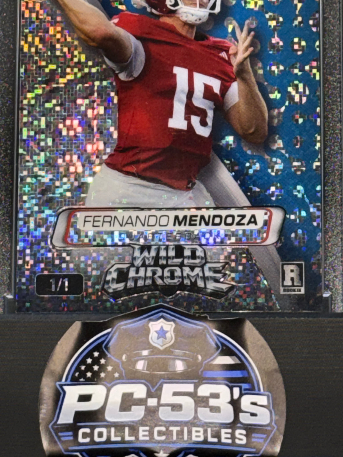 Wild Card 2026 Wild Chrome Blue Sparkles Fernando Mendoza 1/1