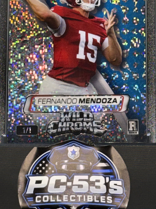 Wild Card 2026 Wild Chrome Blue Sparkles Fernando Mendoza 1/1