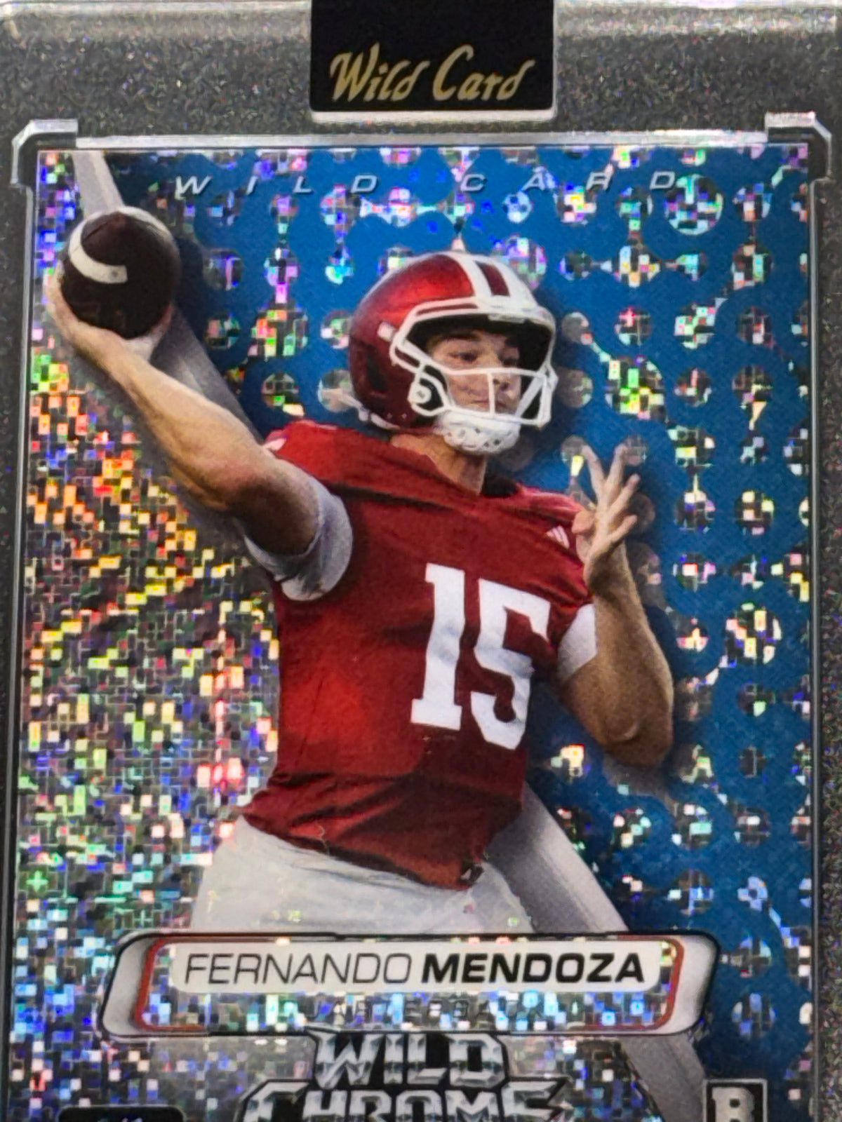 Wild Card 2026 Wild Chrome Blue Sparkles Fernando Mendoza 1/1