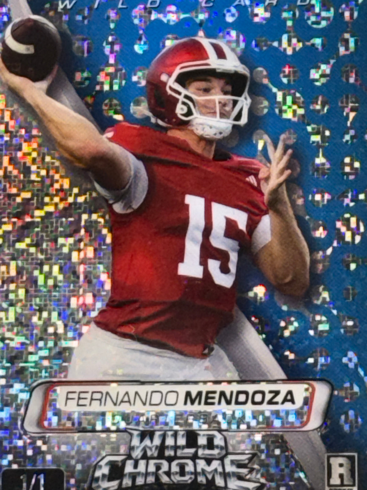Wild Card 2026 Wild Chrome Blue Sparkles Fernando Mendoza 1/1