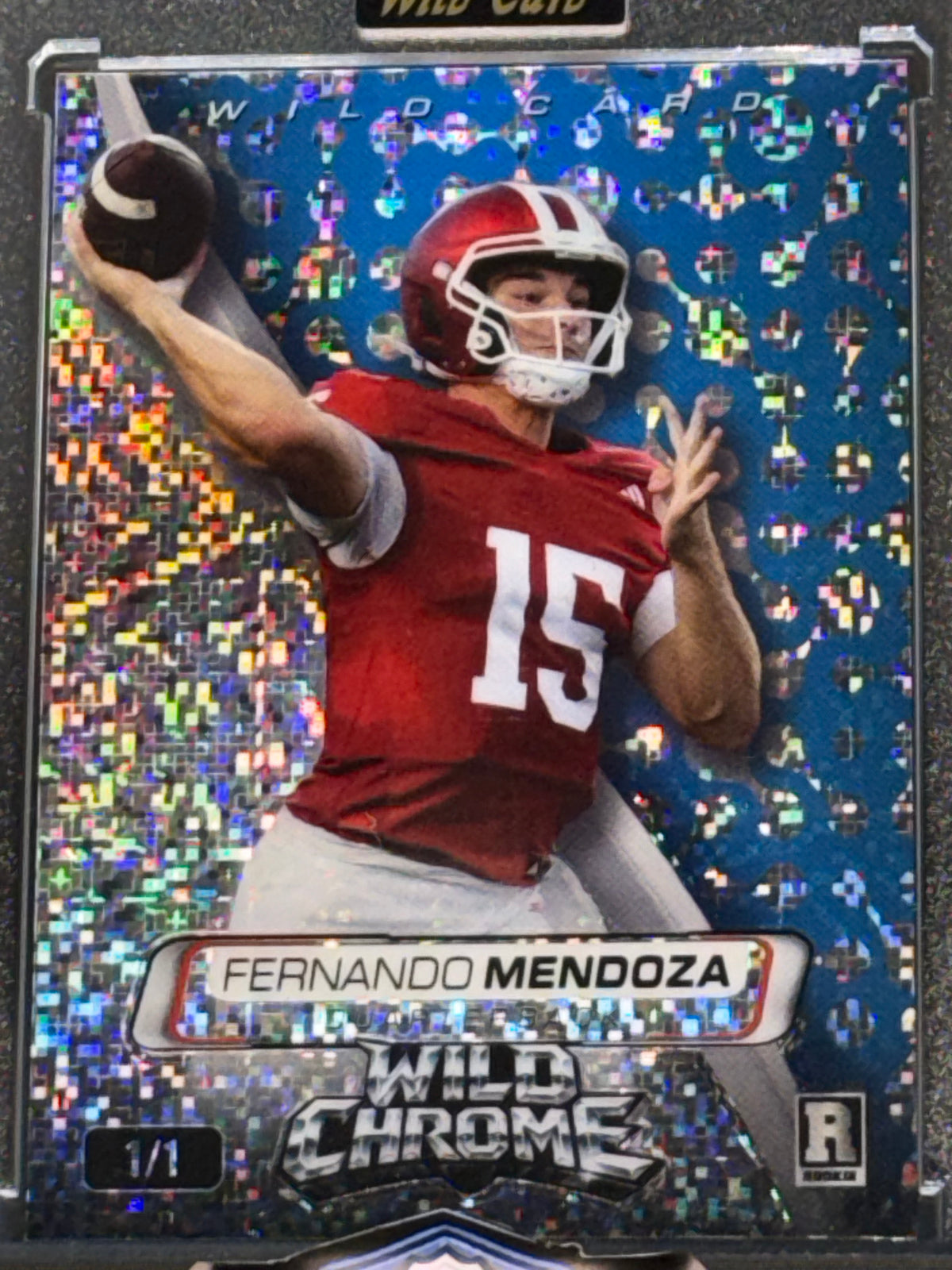 Wild Card 2026 Wild Chrome Blue Sparkles Fernando Mendoza 1/1