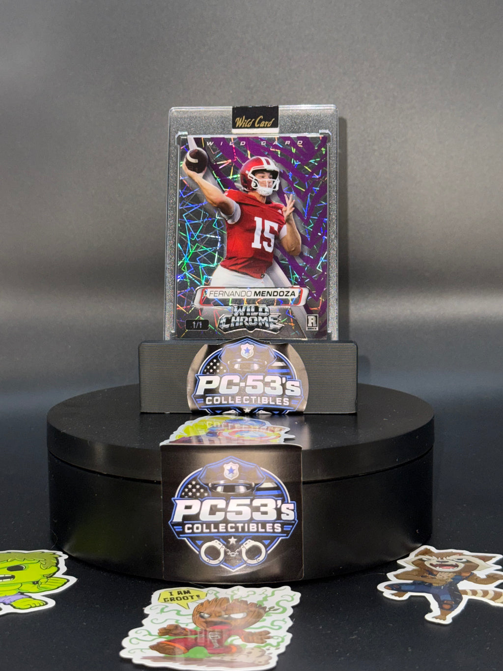 Wild Card 2026 Wild Chrome Purple Laser Fernando Mendoza 1/1