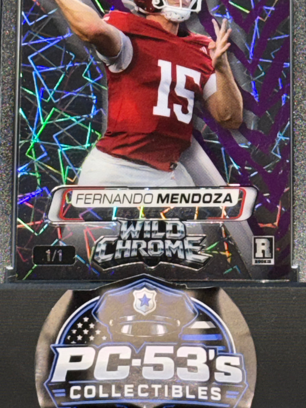 Wild Card 2026 Wild Chrome Purple Laser Fernando Mendoza 1/1