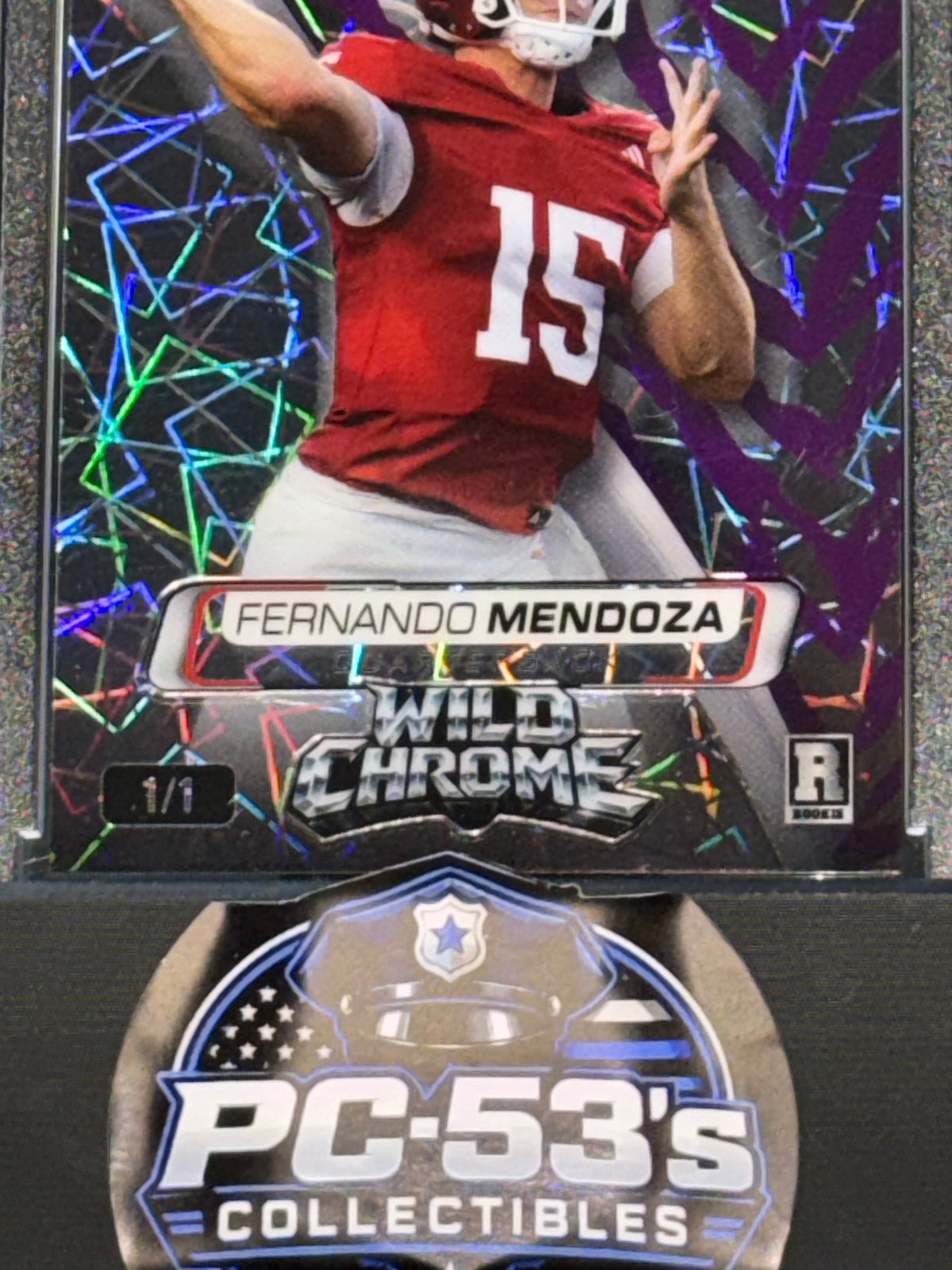 Wild Card 2026 Wild Chrome Purple Laser Fernando Mendoza 1/1