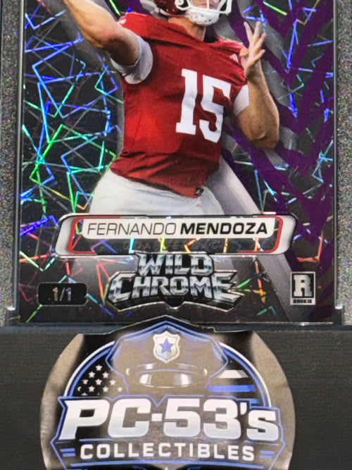 Wild Card 2026 Wild Chrome Purple Laser Fernando Mendoza 1/1
