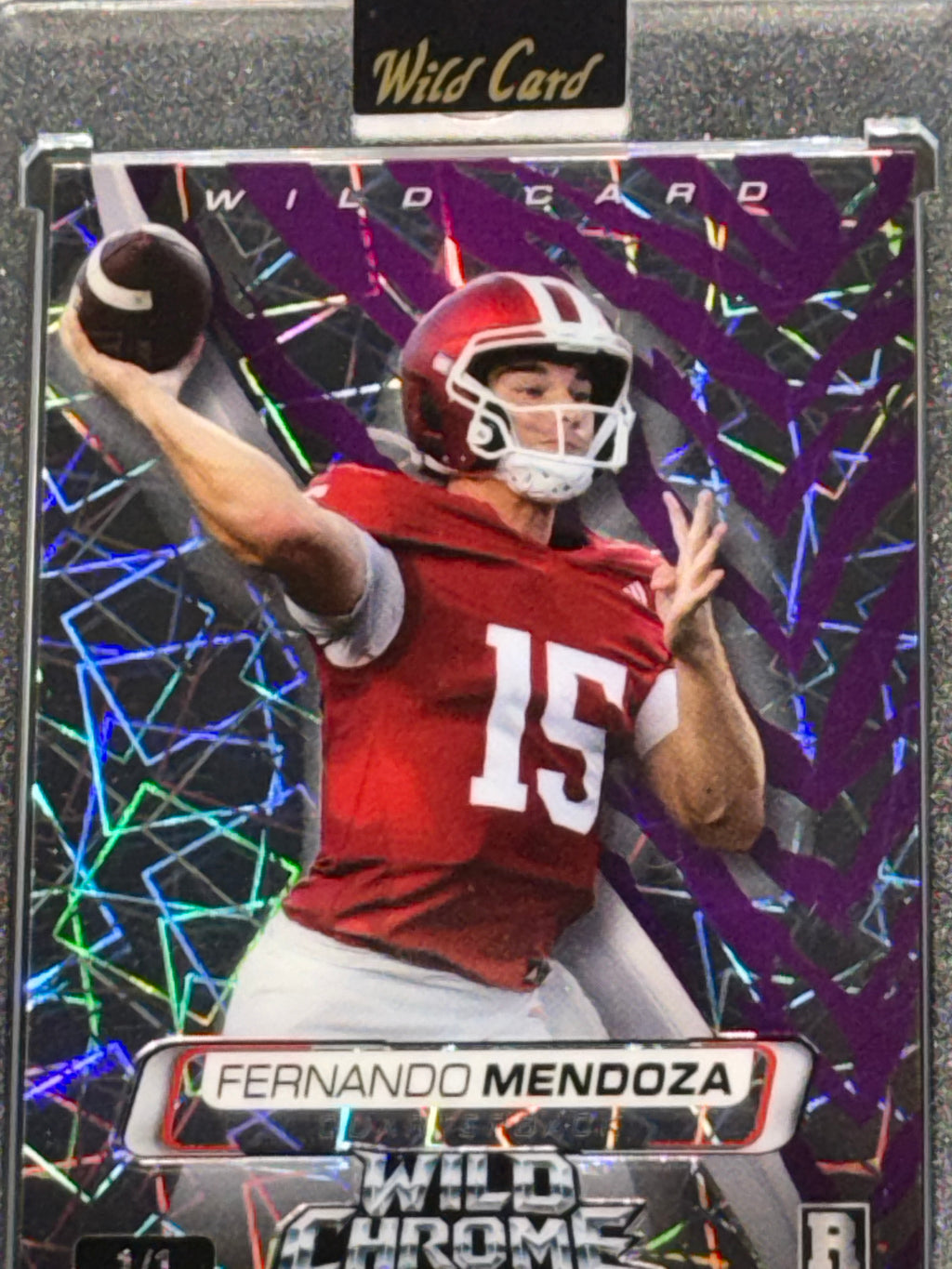 Wild Card 2026 Wild Chrome Purple Laser Fernando Mendoza 1/1