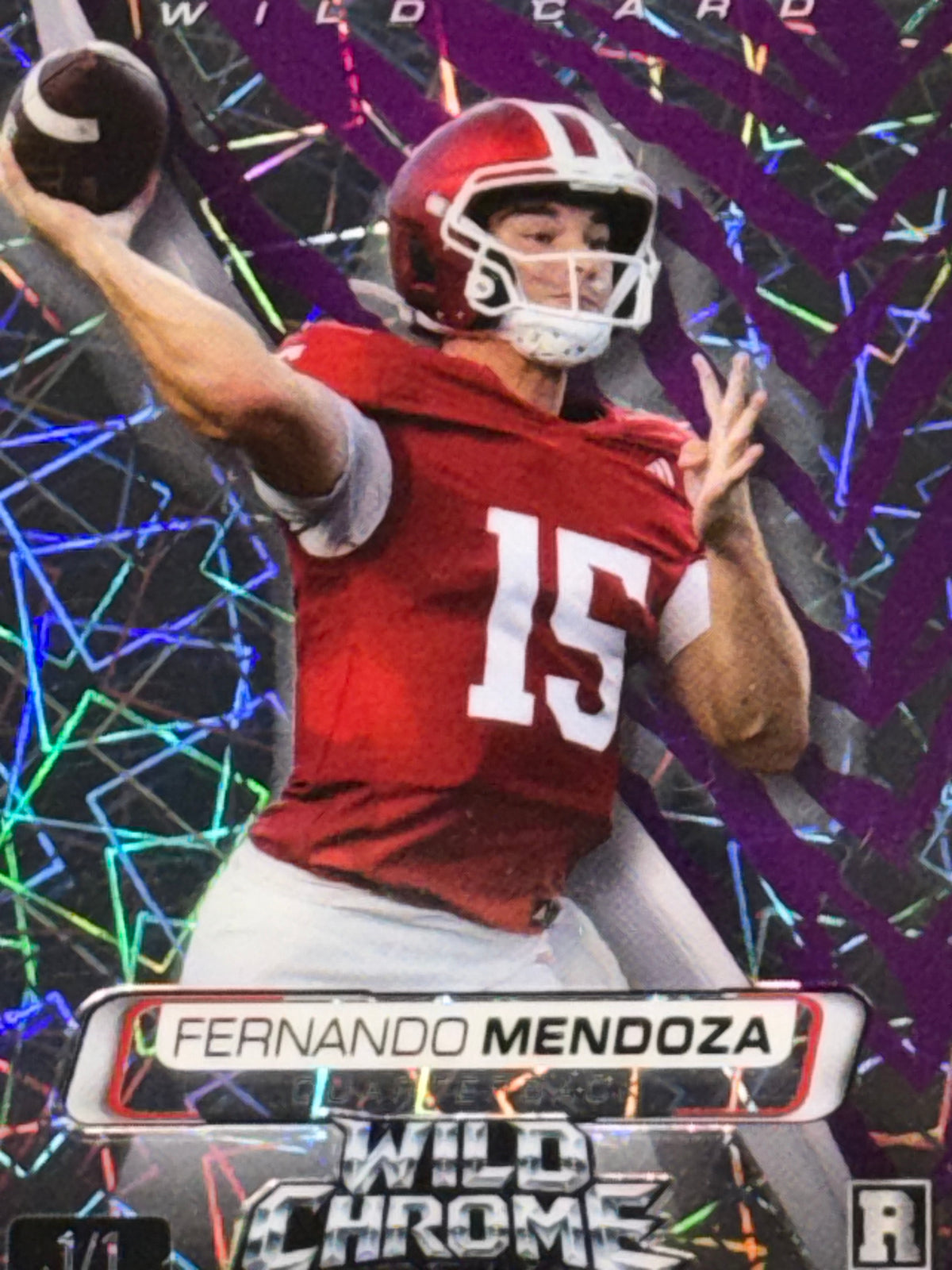 Wild Card 2026 Wild Chrome Purple Laser Fernando Mendoza 1/1