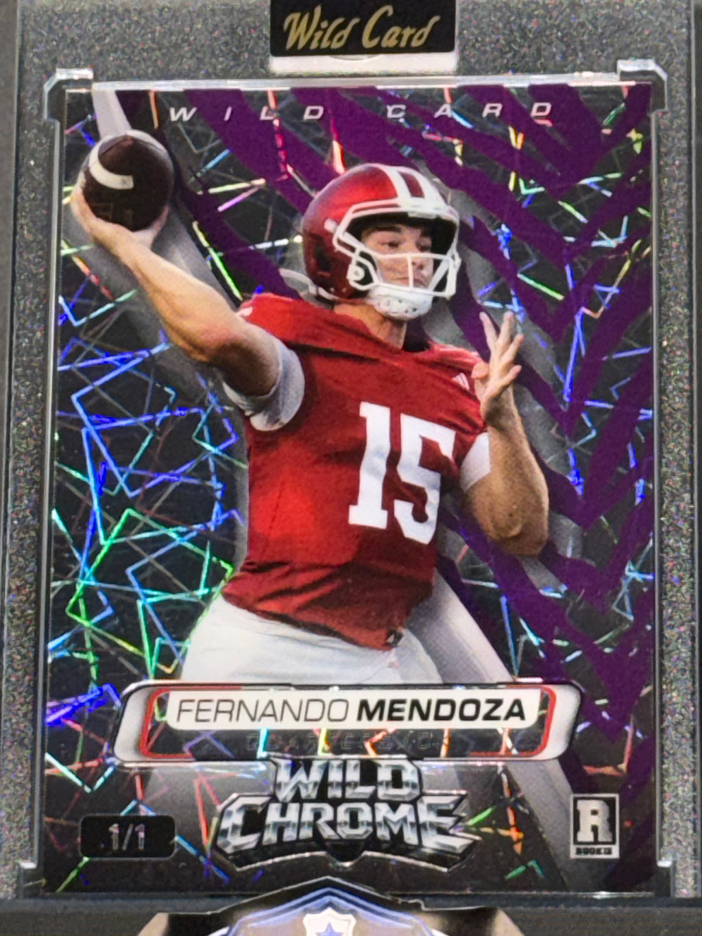 Wild Card 2026 Wild Chrome Purple Laser Fernando Mendoza 1/1