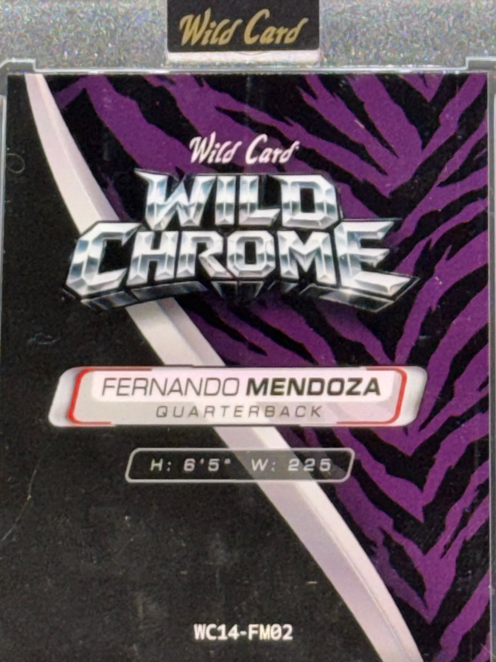 Wild Card 2026 Wild Chrome Purple Laser Fernando Mendoza 1/1