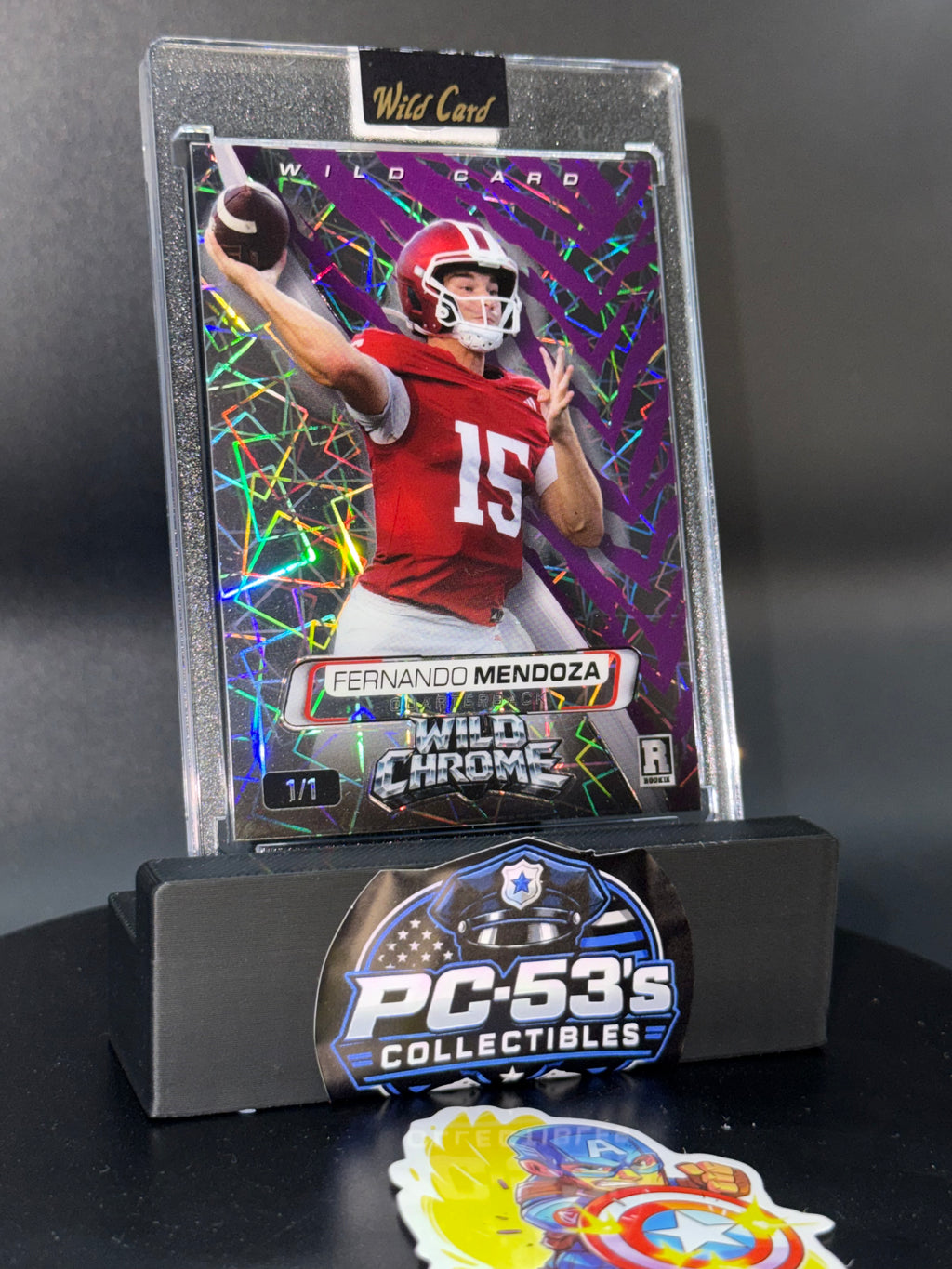 Wild Card 2026 Wild Chrome Purple Laser Fernando Mendoza 1/1