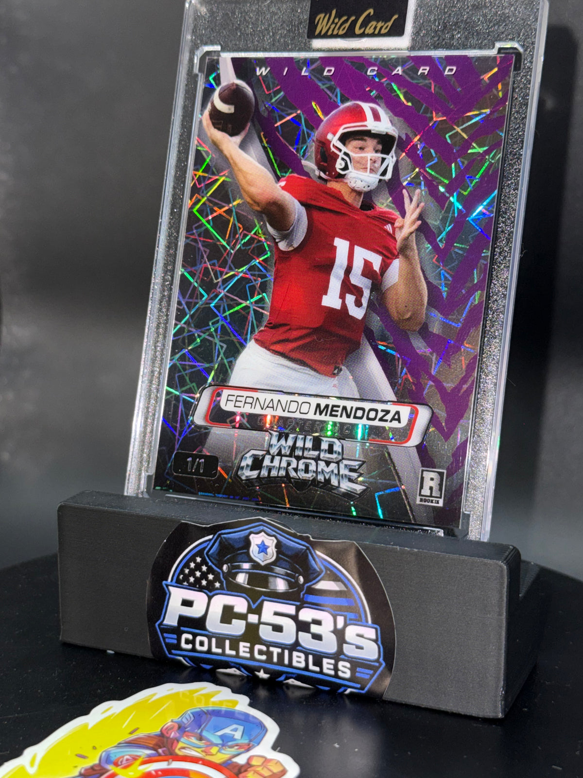Wild Card 2026 Wild Chrome Purple Laser Fernando Mendoza 1/1