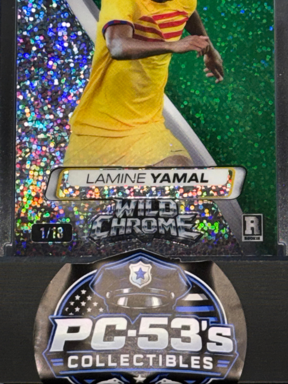Wild Card 2025 Wild Chrome Green Sparkles Lamine Yamal 1/18