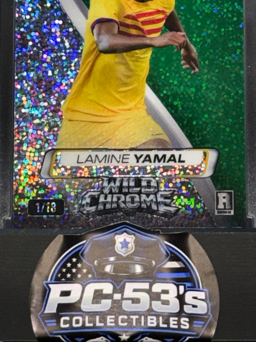 Wild Card 2025 Wild Chrome Green Sparkles Lamine Yamal 1/18