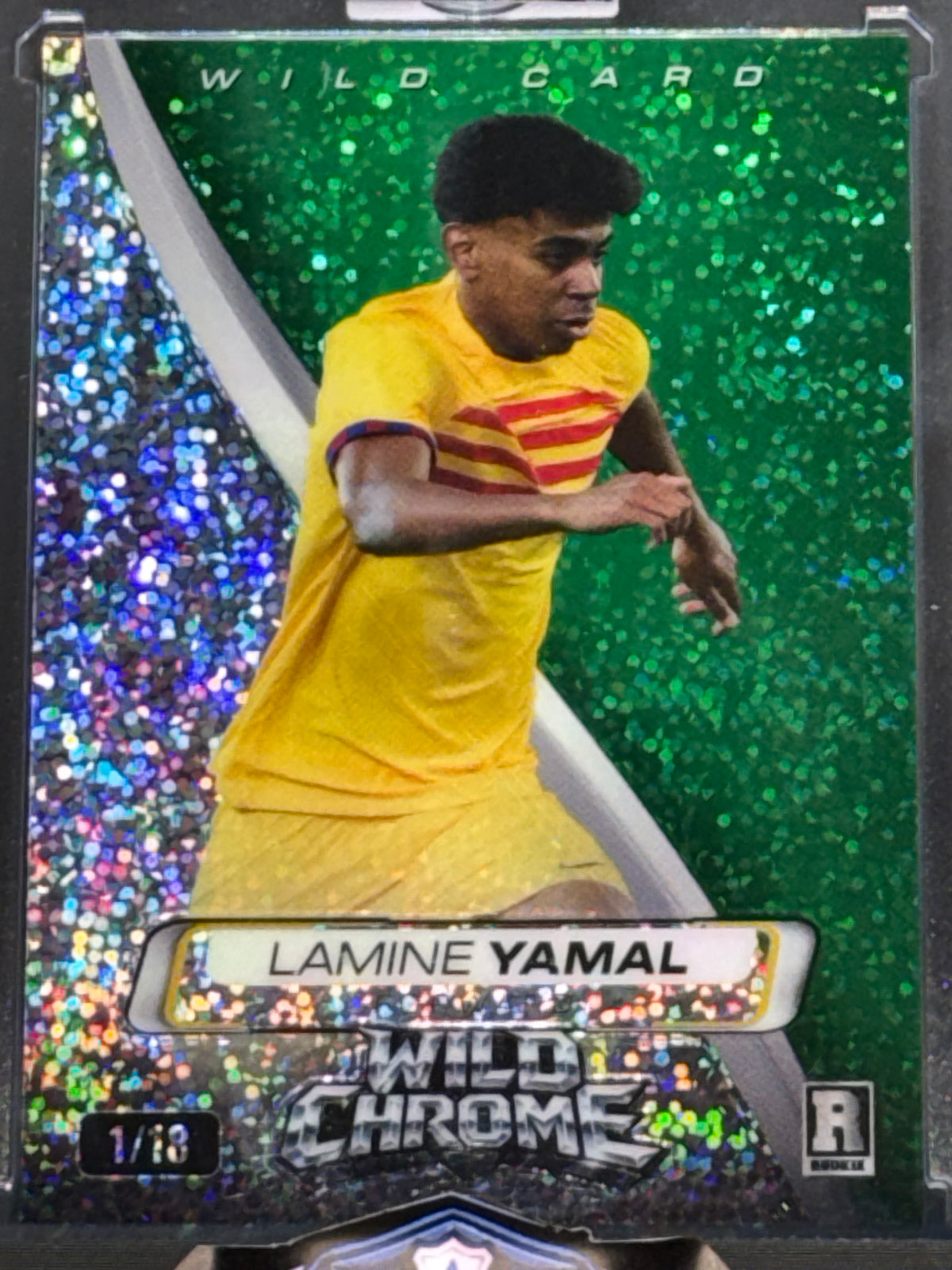 Wild Card 2025 Wild Chrome Green Sparkles Lamine Yamal 1/18