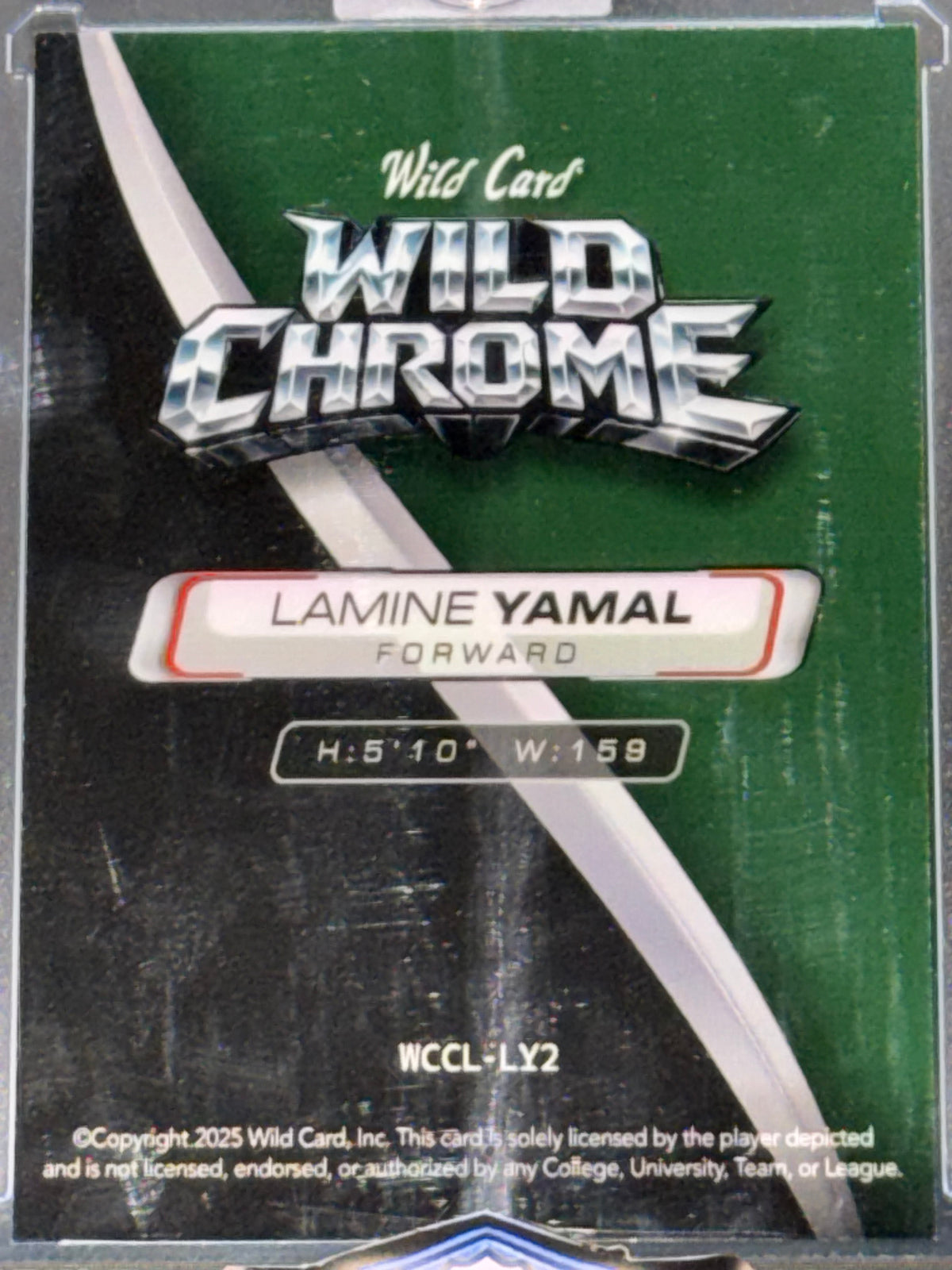 Wild Card 2025 Wild Chrome Green Sparkles Lamine Yamal 1/18