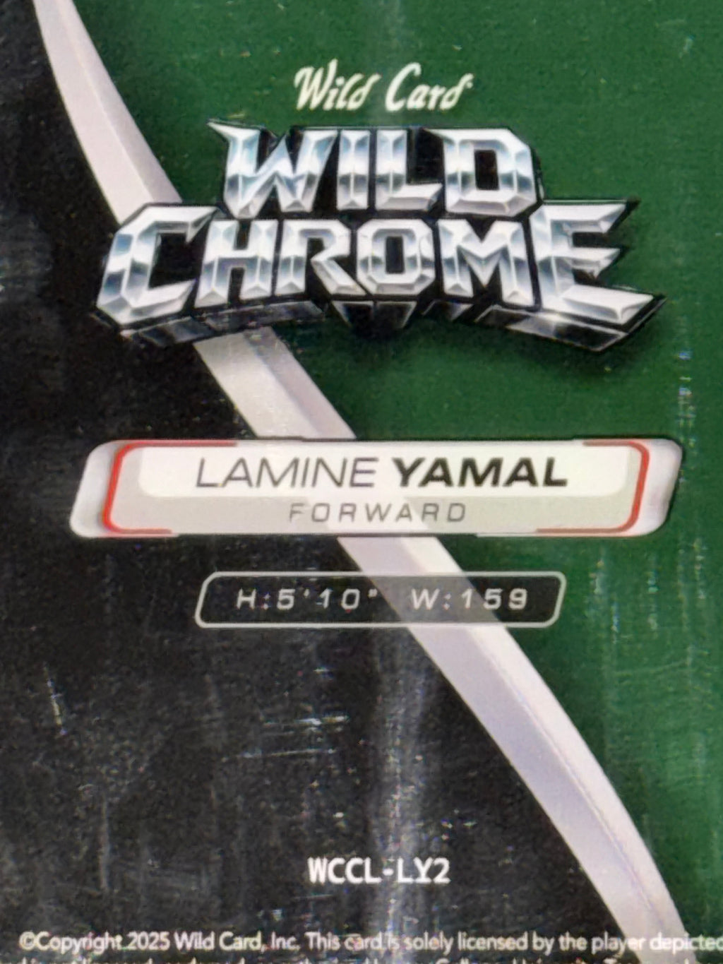 Wild Card 2025 Wild Chrome Green Sparkles Lamine Yamal 1/18