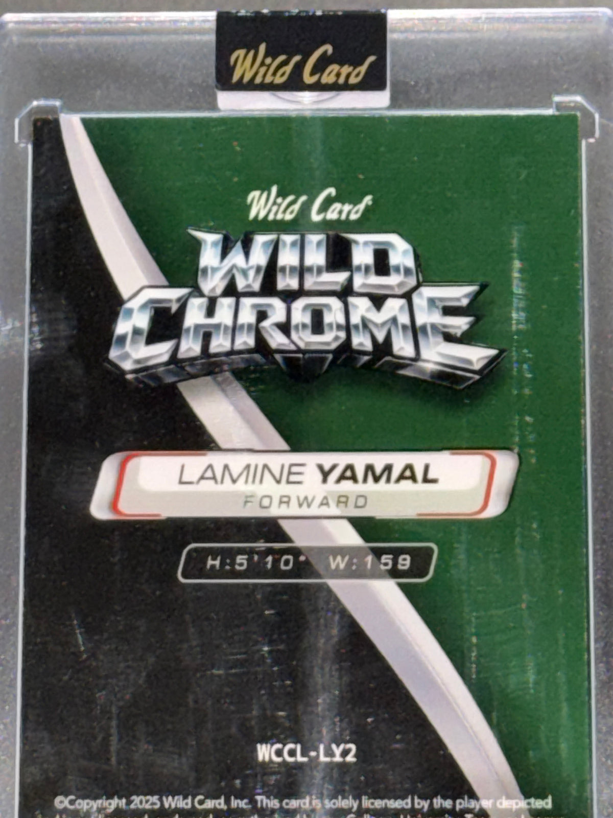 Wild Card 2025 Wild Chrome Green Sparkles Lamine Yamal 1/18