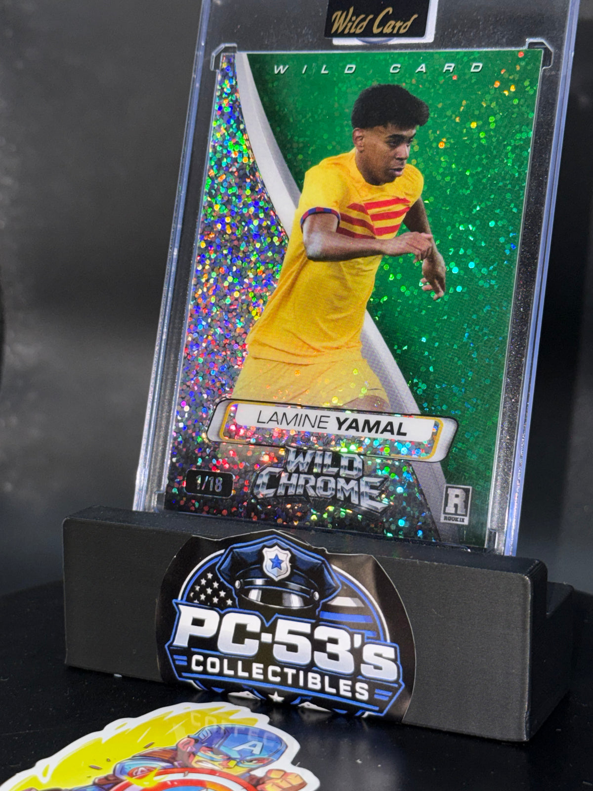 Wild Card 2025 Wild Chrome Green Sparkles Lamine Yamal 1/18