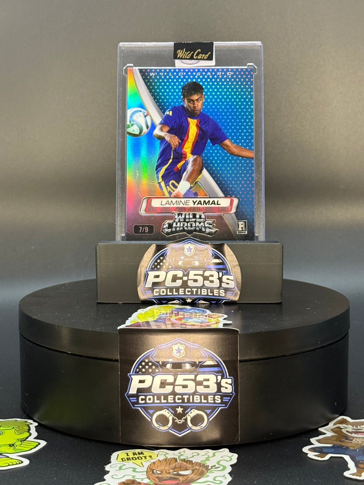 Wild Card 2025 Wild Chrome Rainbow Holo Blue Lamine Yamal 7/9