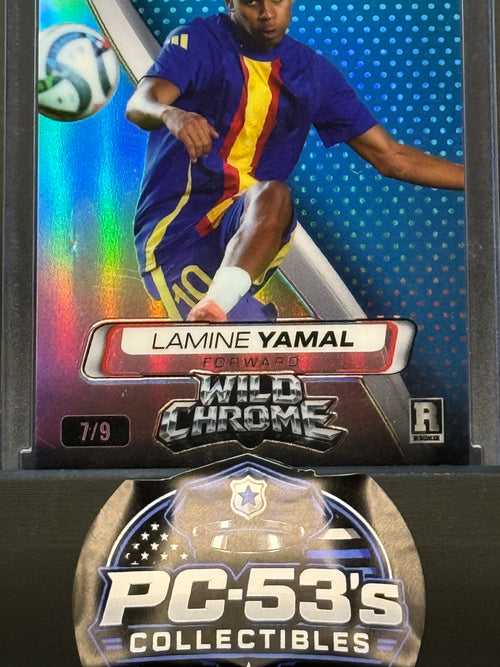Wild Card 2025 Wild Chrome Rainbow Holo Blue Lamine Yamal 7/9
