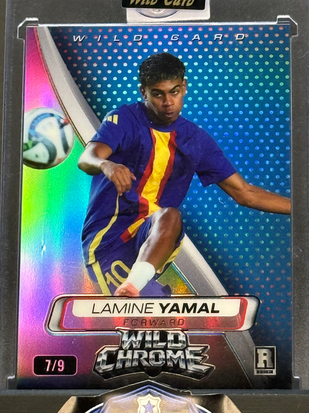 Wild Card 2025 Wild Chrome Rainbow Holo Blue Lamine Yamal 7/9
