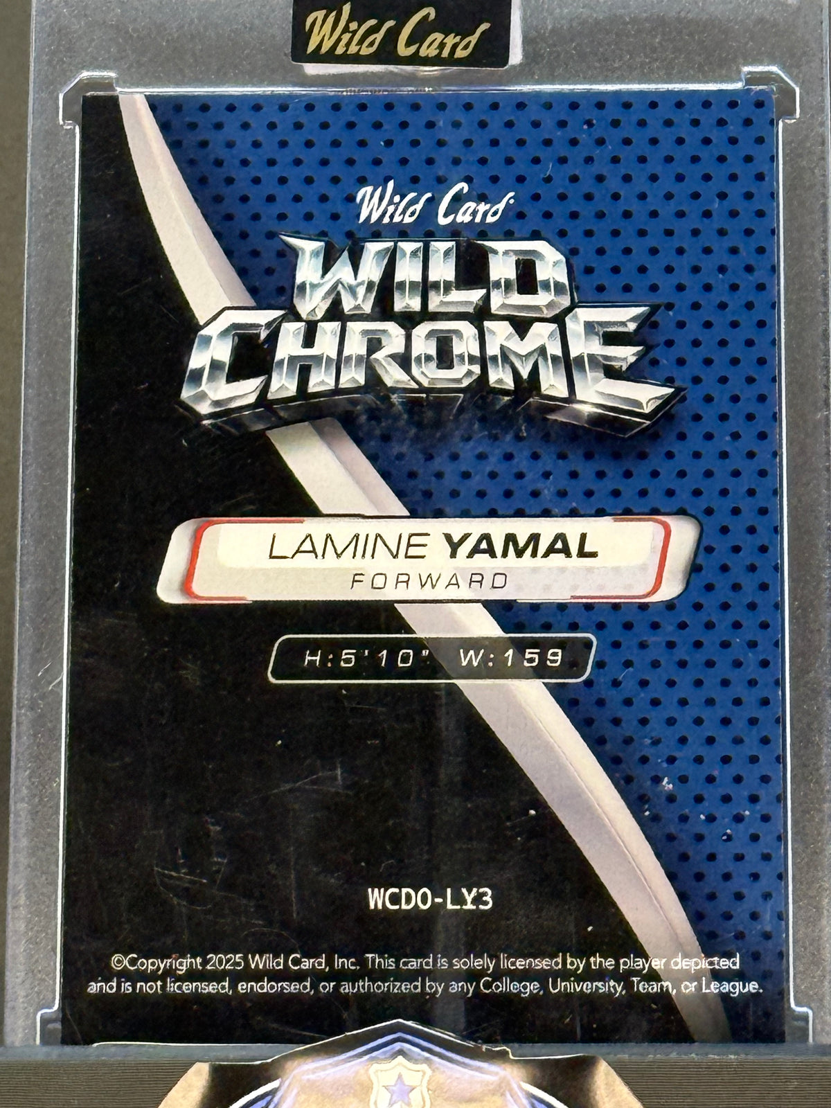 Wild Card 2025 Wild Chrome Rainbow Holo Blue Lamine Yamal 7/9