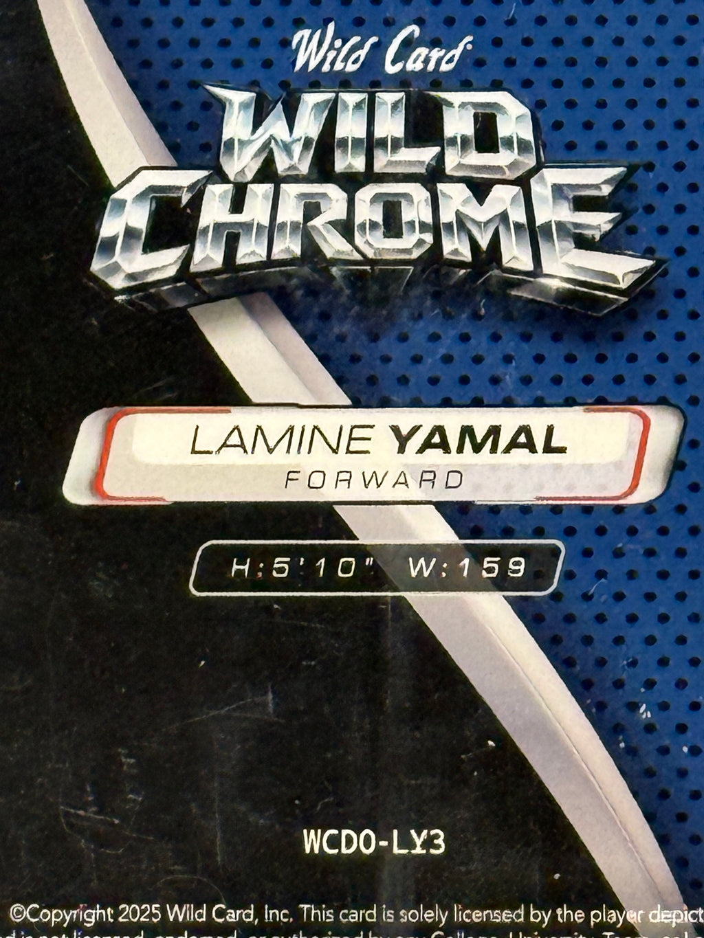 Wild Card 2025 Wild Chrome Rainbow Holo Blue Lamine Yamal 7/9