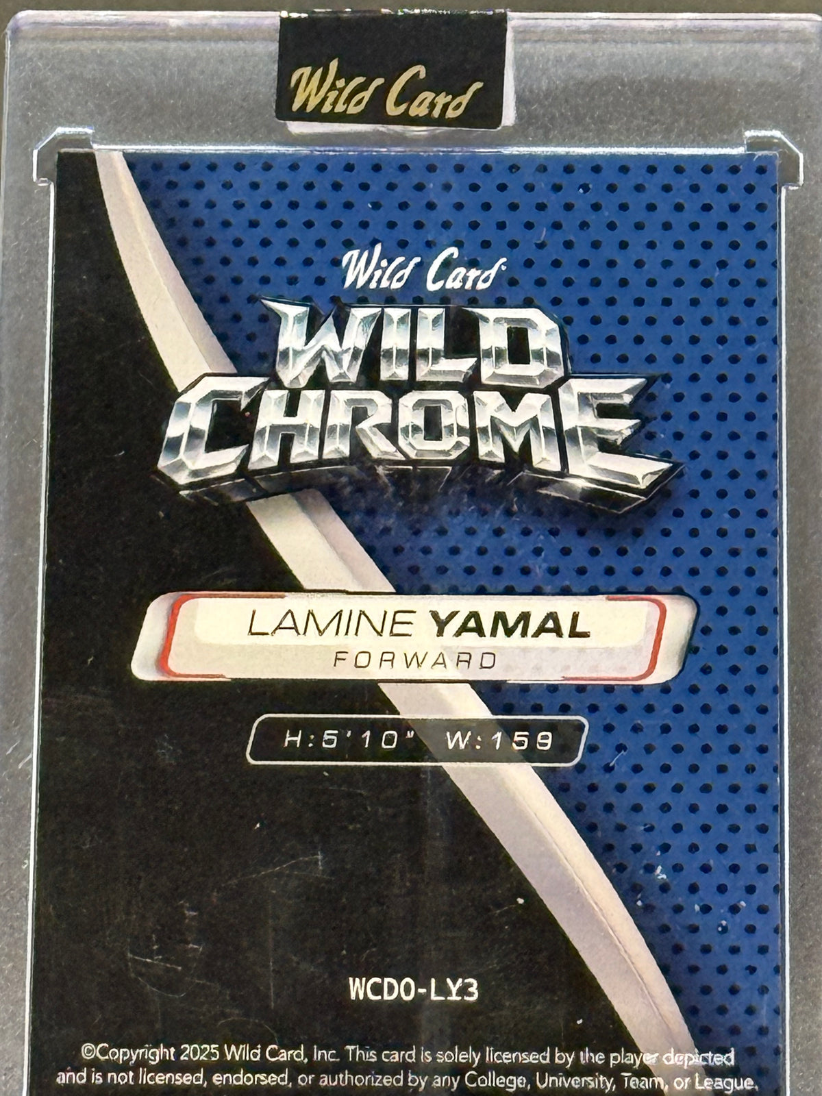 Wild Card 2025 Wild Chrome Rainbow Holo Blue Lamine Yamal 7/9