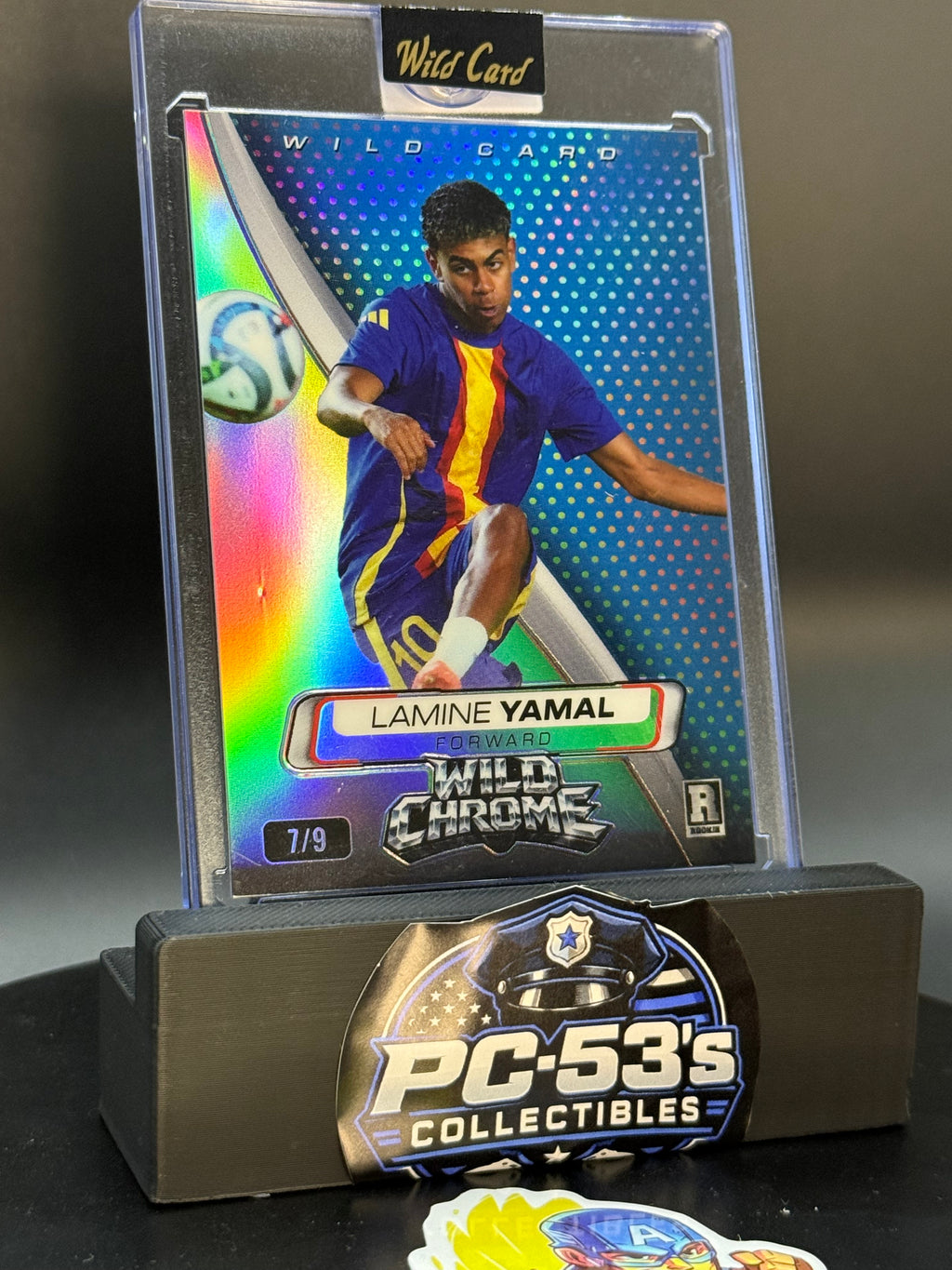 Wild Card 2025 Wild Chrome Rainbow Holo Blue Lamine Yamal 7/9