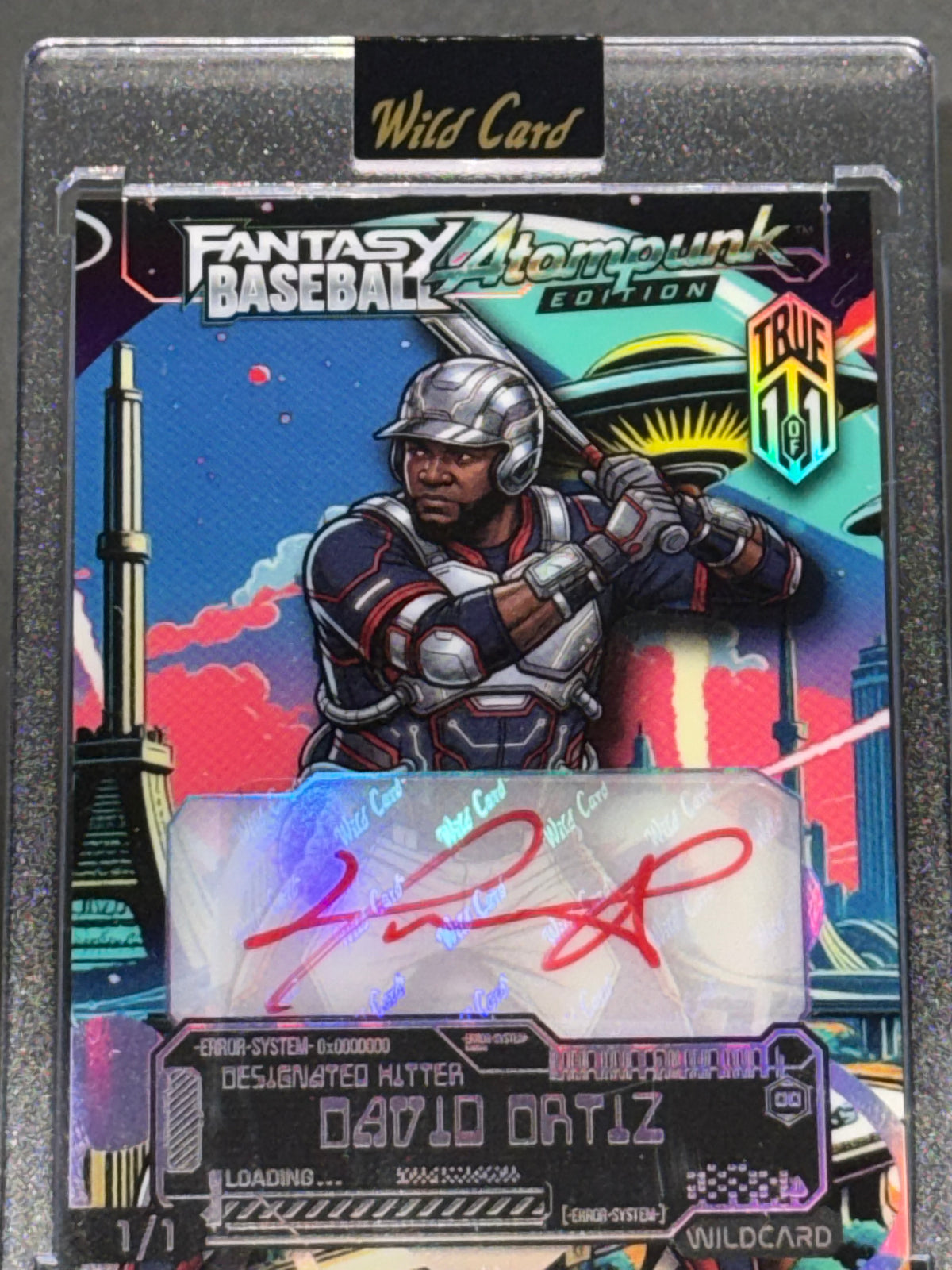Wild Card 2026 Baseball Atompunk Rainbow City True 1/1 David Ortiz Auto(Red Ink)