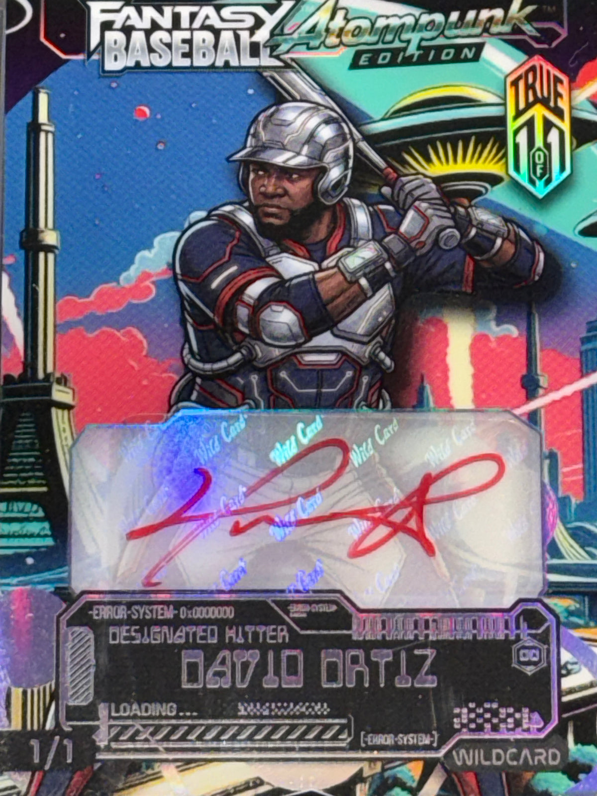Wild Card 2026 Baseball Atompunk Rainbow City True 1/1 David Ortiz Auto(Red Ink)