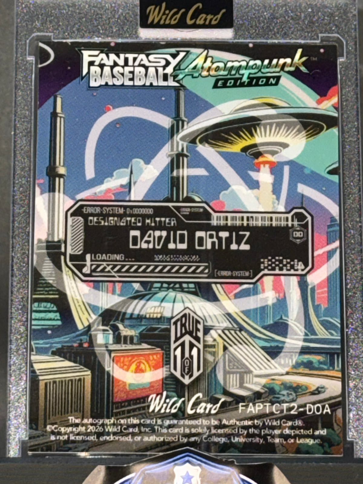 Wild Card 2026 Baseball Atompunk Rainbow City True 1/1 David Ortiz Auto(Red Ink)