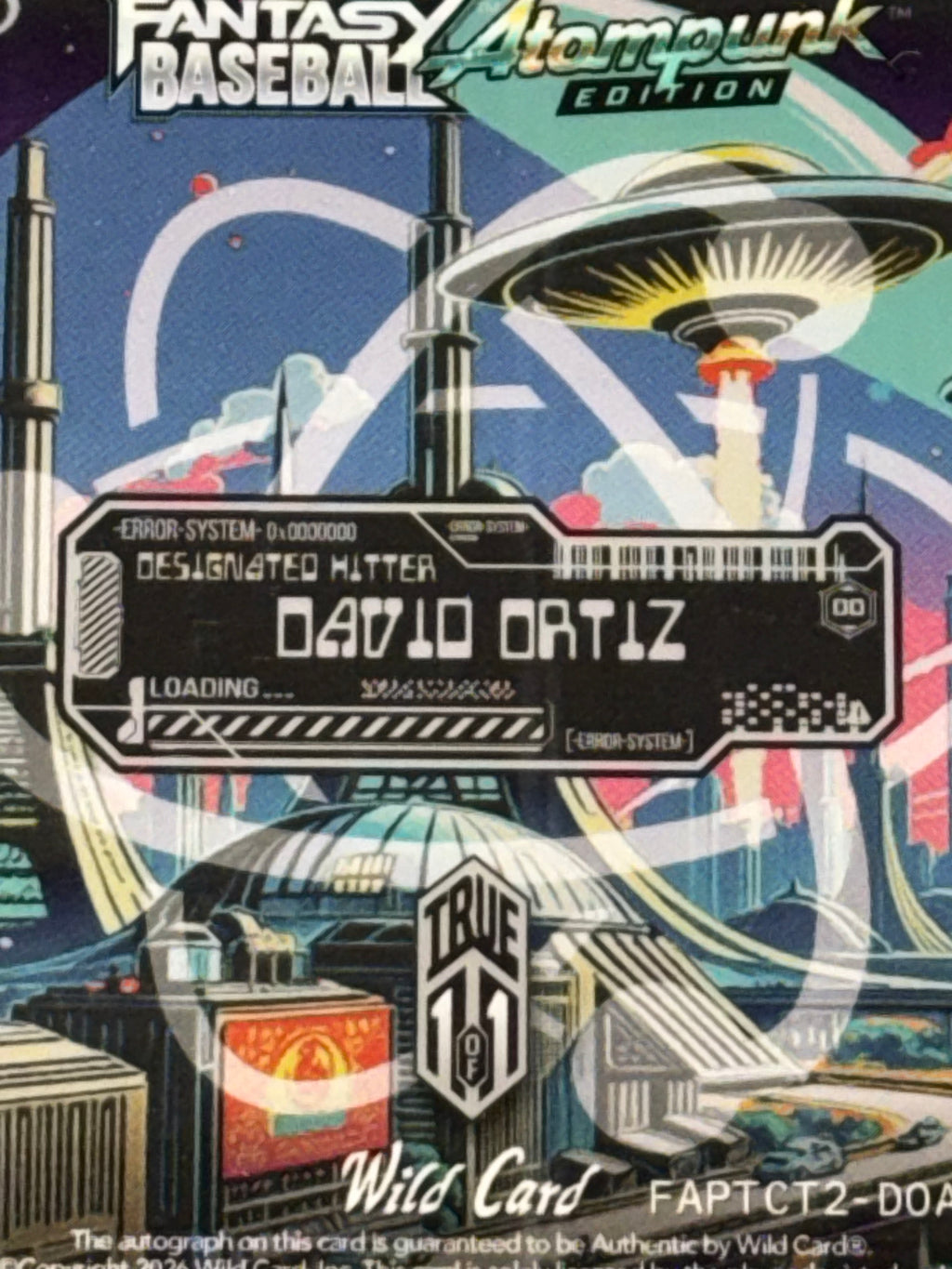 Wild Card 2026 Baseball Atompunk Rainbow City True 1/1 David Ortiz Auto(Red Ink)