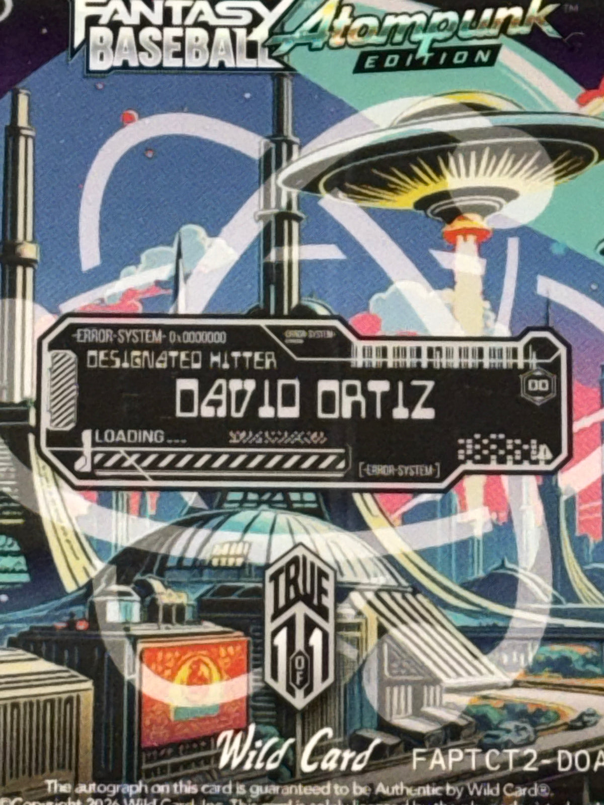Wild Card 2026 Baseball Atompunk Rainbow City True 1/1 David Ortiz Auto(Red Ink)
